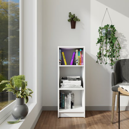 VIKI | BODHI | Bookrack / Bookshelves, Frosty White, Dark Wenge, Brussel Walnut