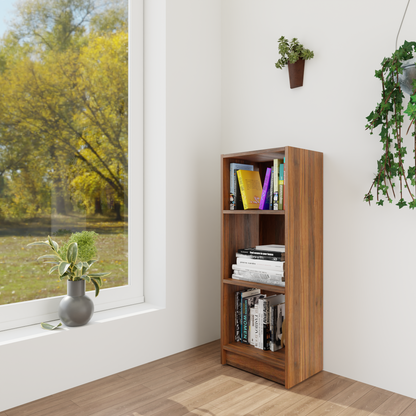 VIKI | BODHI | Bookrack / Bookshelves, Frosty White, Dark Wenge, Brussel Walnut