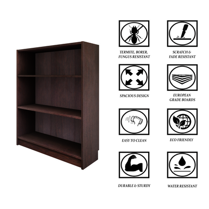 VIKI | BODHI | Bookrack / Bookshelves, Frosty White, Dark Wenge, Brussel Walnut