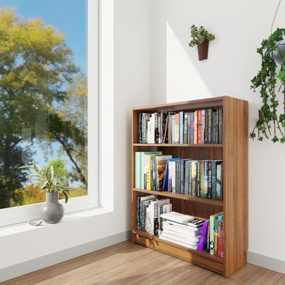 VIKI | BODHI | Bookrack / Bookshelves, Frosty White, Dark Wenge, Brussel Walnut