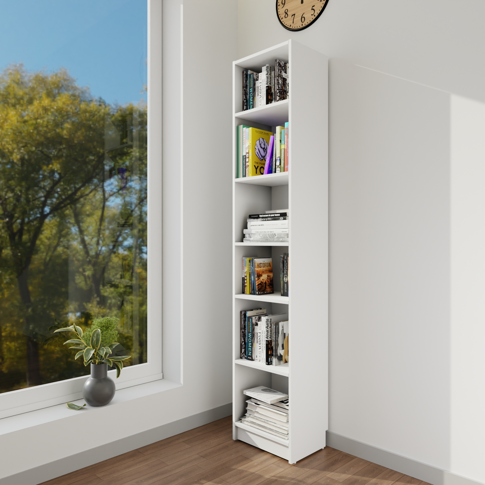 VIKI | BODHI | Bookrack / Bookshelves, Frosty White, Dark Wenge, Brussel Walnut  VIKI FURNITURE   