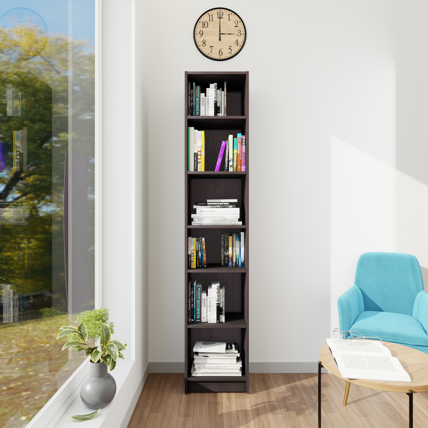 VIKI | BODHI | Bookrack / Bookshelves, Frosty White, Dark Wenge, Brussel Walnut  VIKI FURNITURE Dark Wenge  