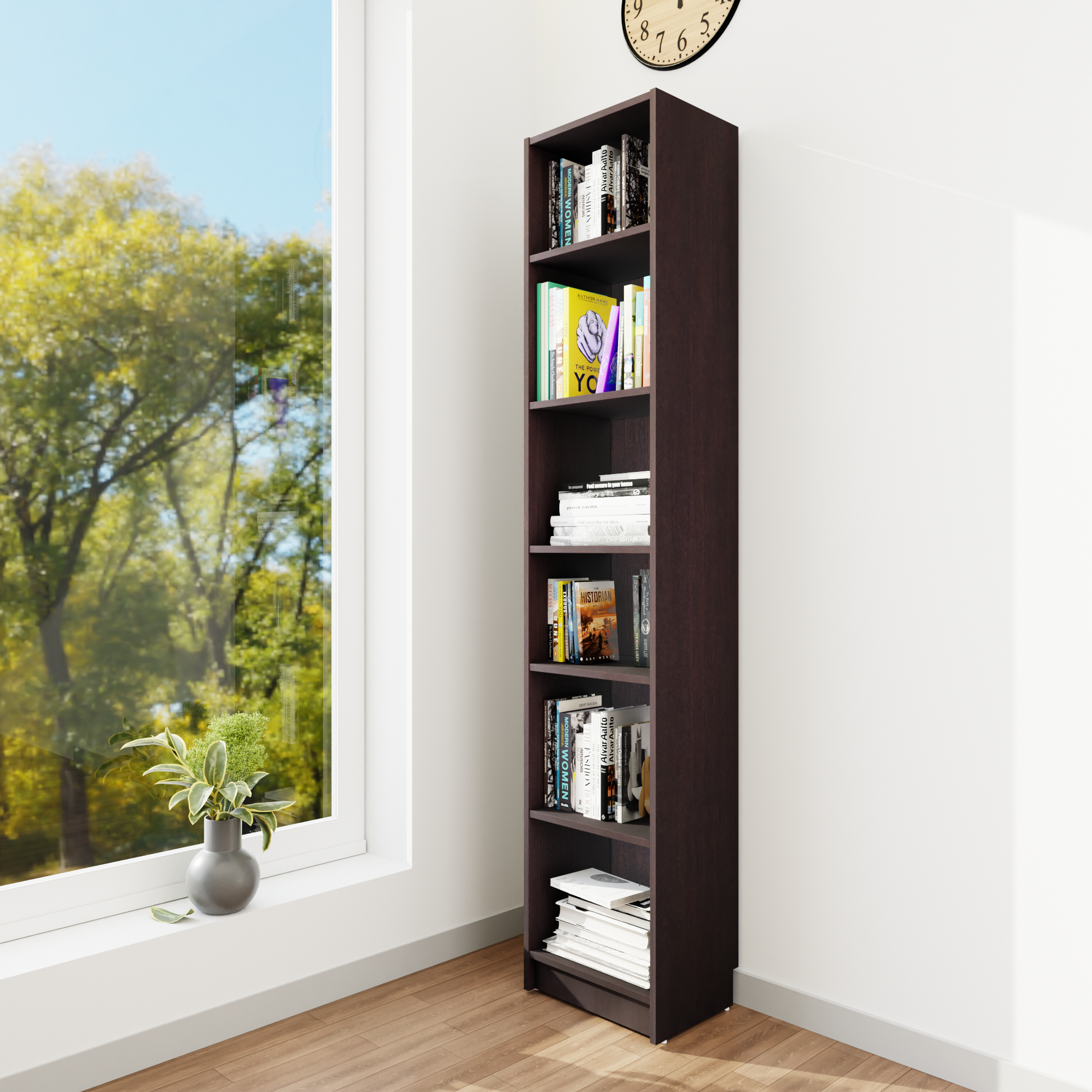 VIKI | BODHI | Bookrack / Bookshelves, Frosty White, Dark Wenge, Brussel Walnut  VIKI FURNITURE   