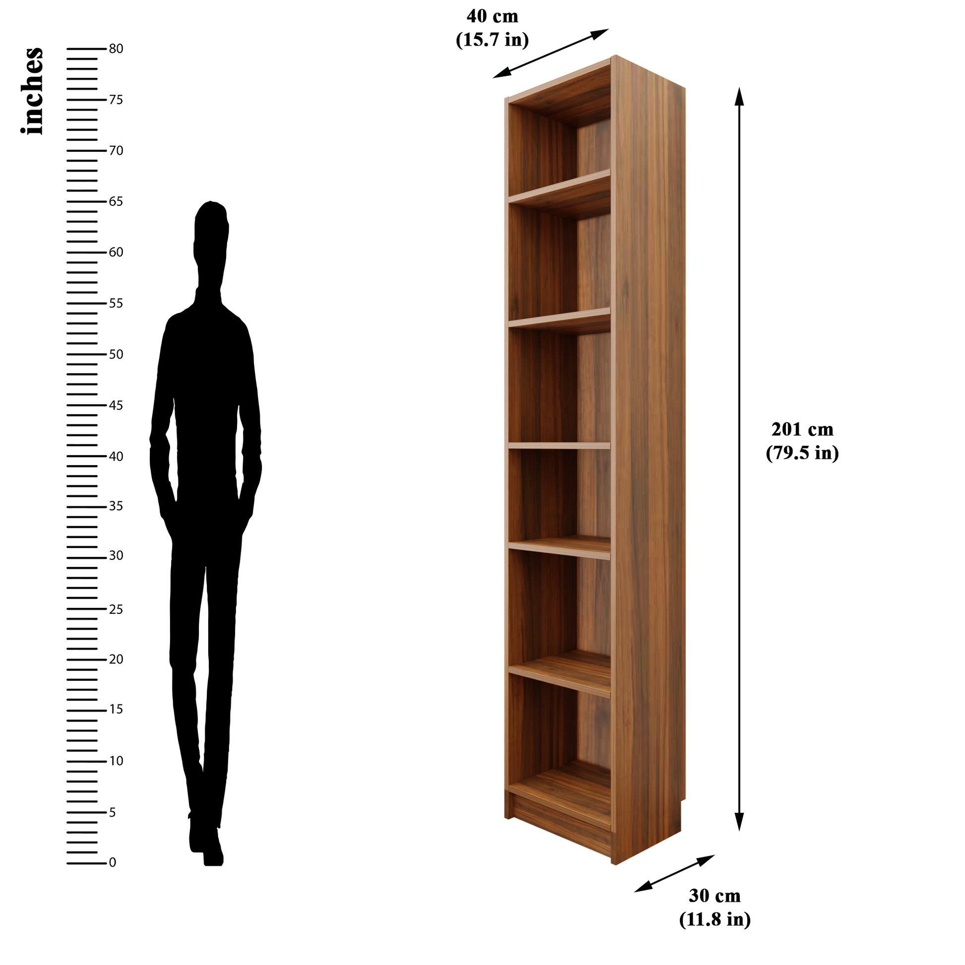 VIKI | BODHI | Bookrack / Bookshelves, Frosty White, Dark Wenge, Brussel Walnut  VIKI FURNITURE   