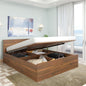 VIKI | Hydraulic Engineered Wood Bed with Storage, Bedroom Bed Bedroom Furniture Sets VIKI FURNITURE Walnut Queen