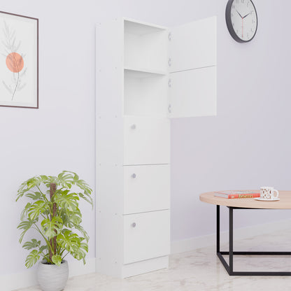 VIKI | Classic | Bookrack / Bookshelves, Studyroom, Home Office, Open Bookcase VIKI FURNITURE Frosty White 5 Doors