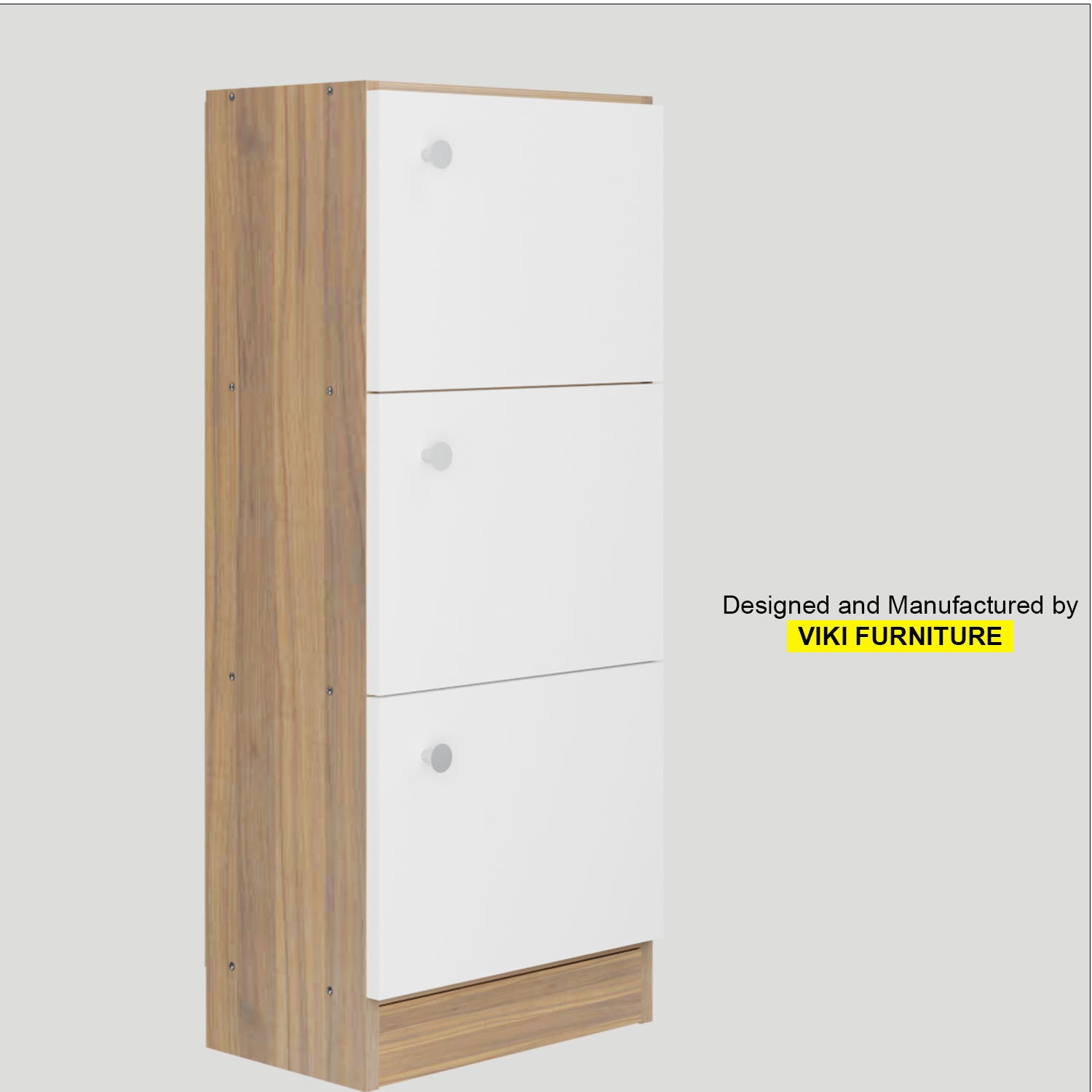 Classic | Bookrack / Bookshelves VIKI FURNITURE White & Walnut