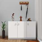 KAYA | Three Door Shoe Rack VIKI FURNITURE White