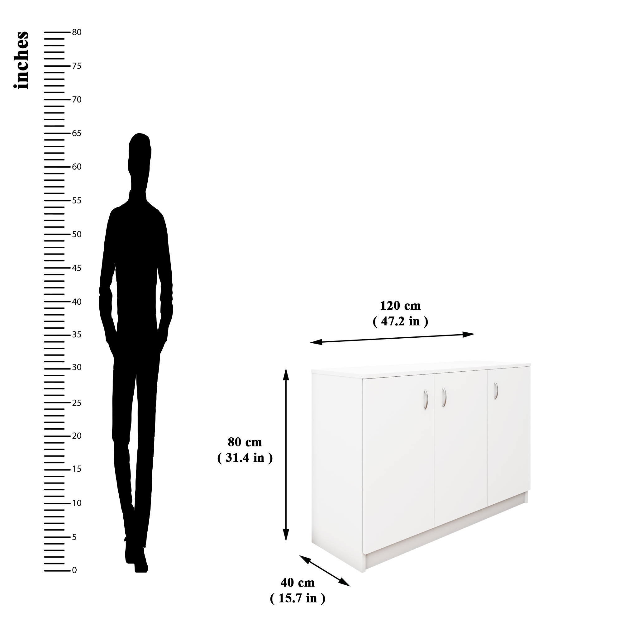 KAYA | Three Door Shoe Rack  VIKI FURNITURE   