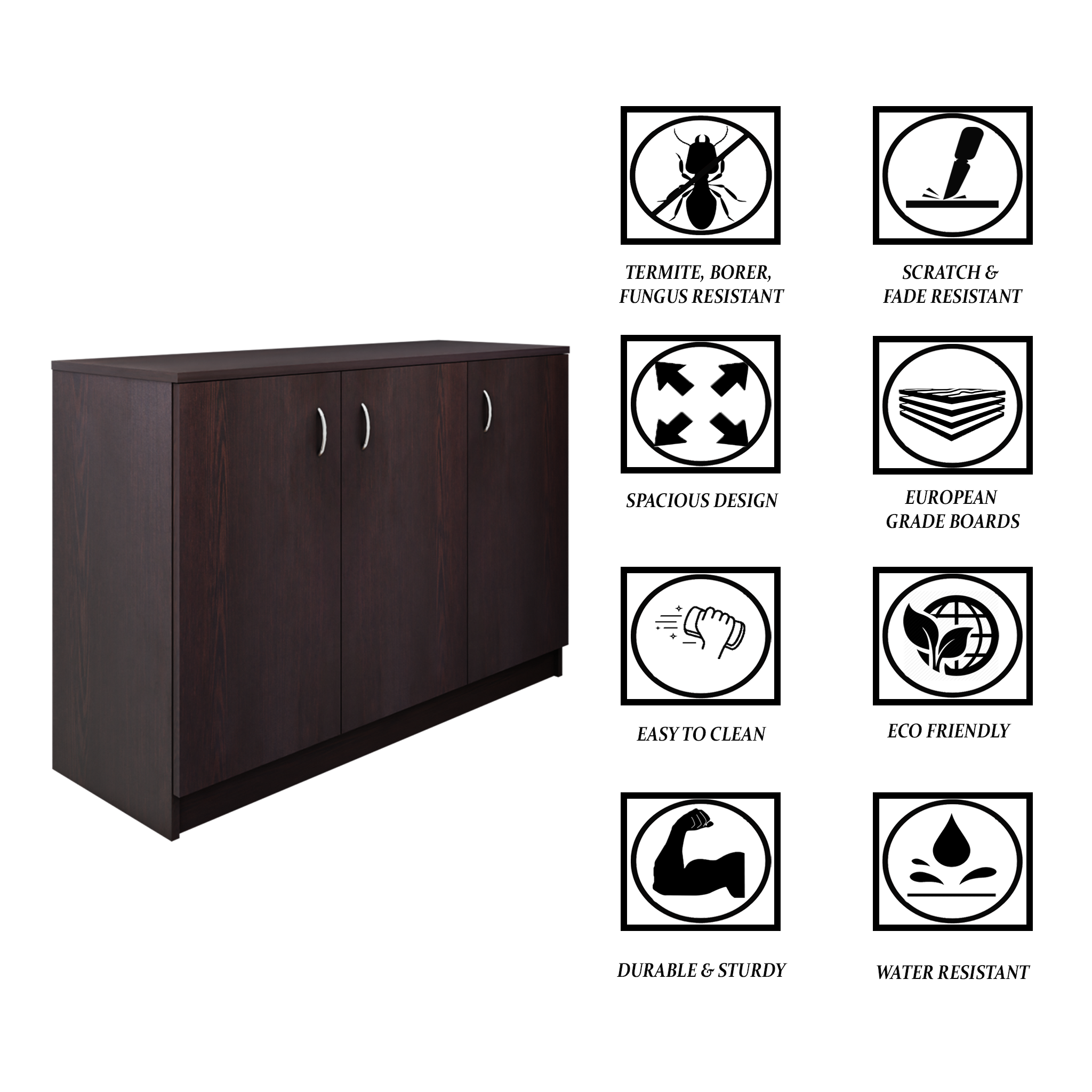 KAYA | Three Door Shoe Rack  VIKI FURNITURE   