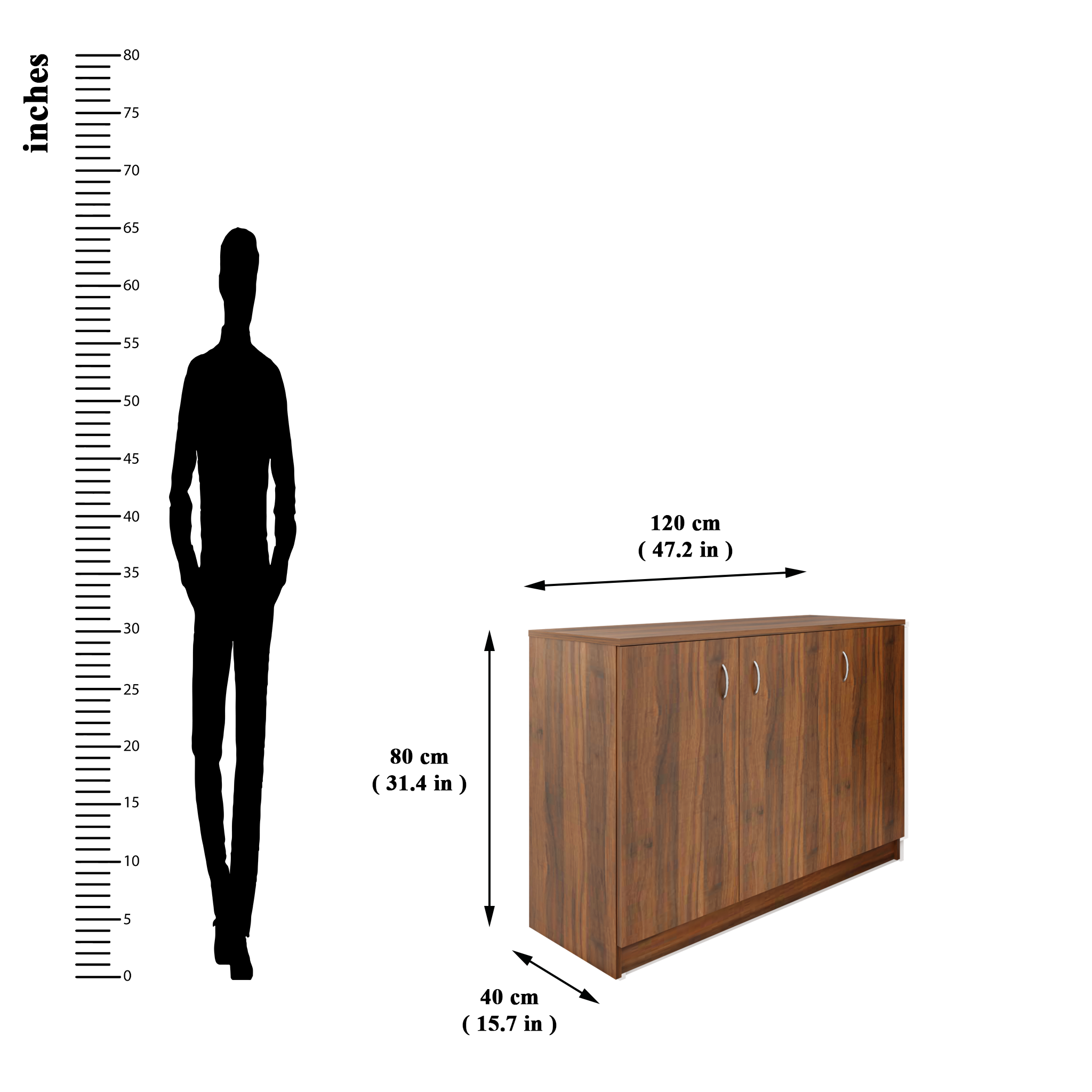 KAYA | Three Door Shoe Rack  VIKI FURNITURE   