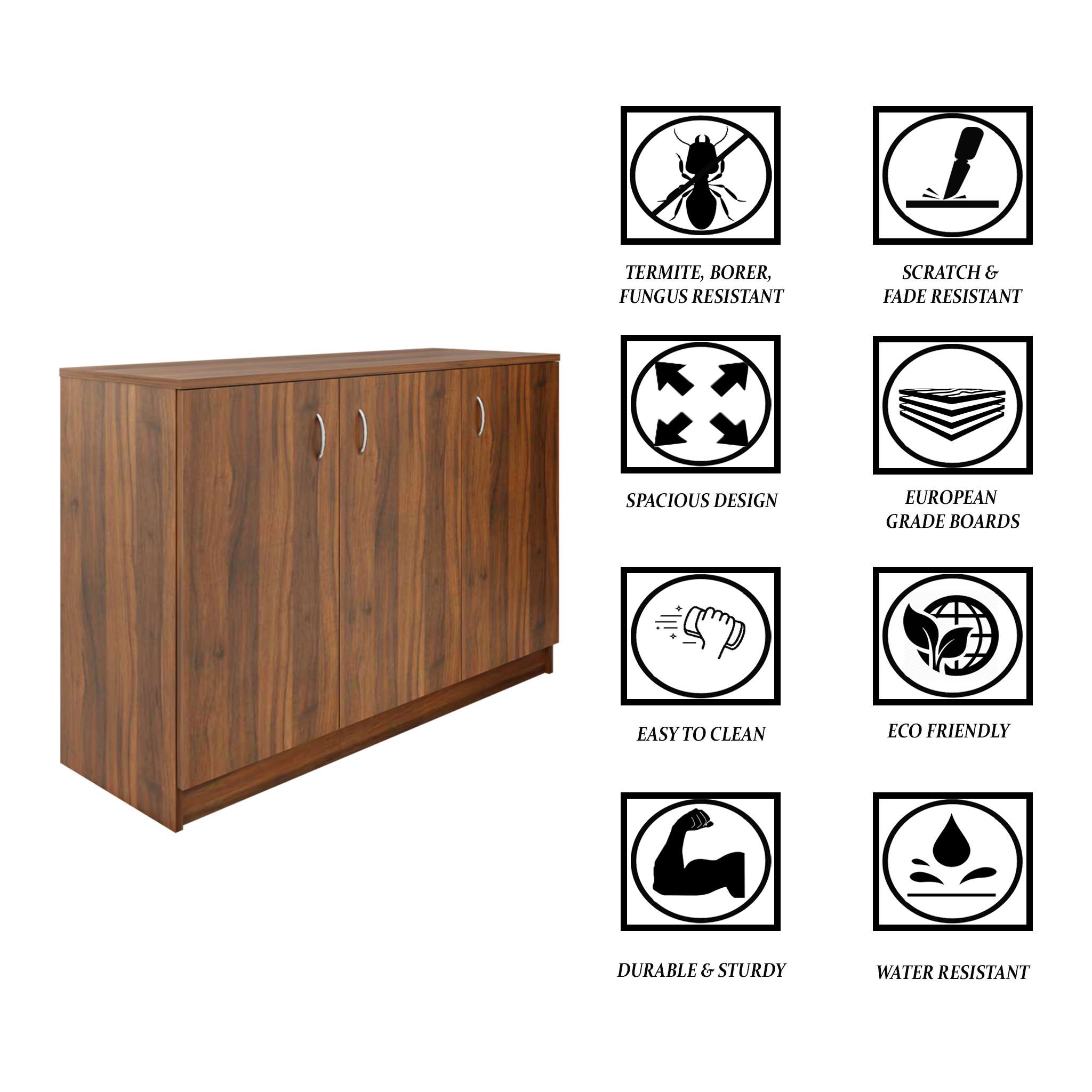 KAYA | Three Door Shoe Rack  VIKI FURNITURE   