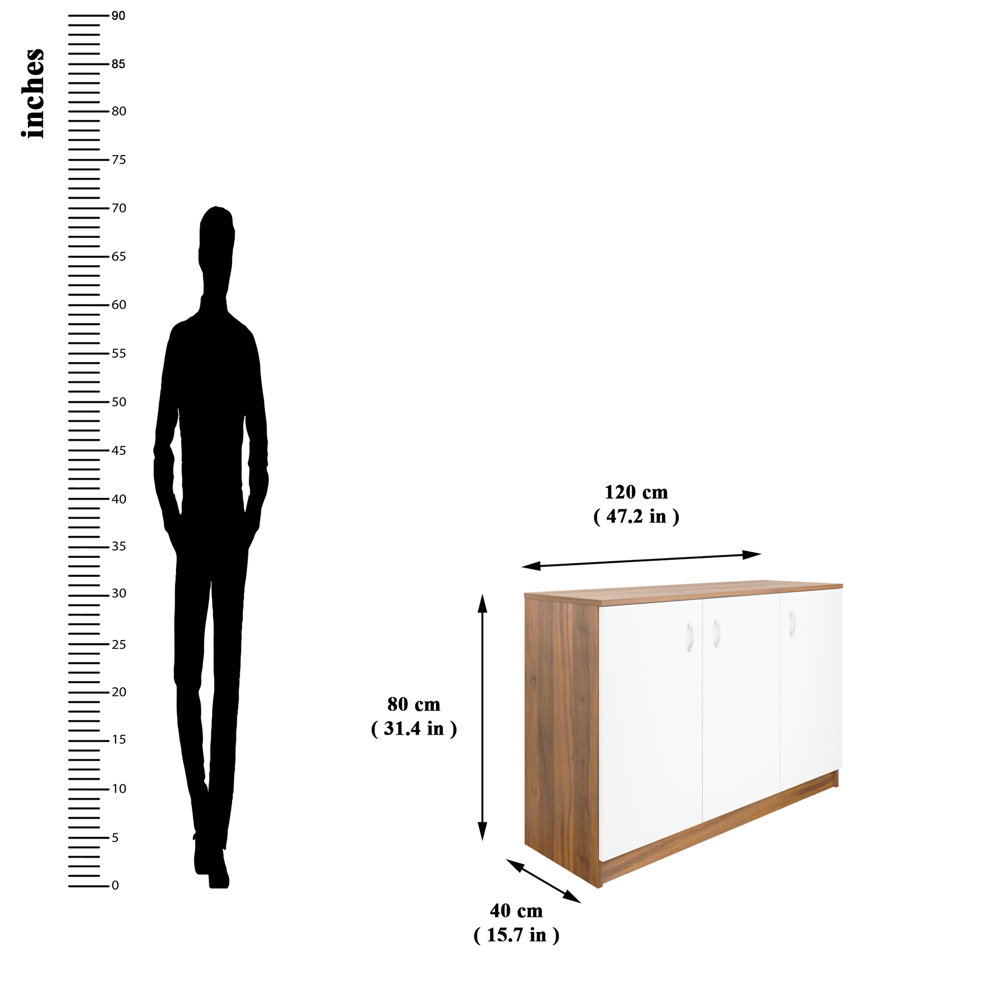KAYA | Three Door Shoe Rack  VIKI FURNITURE   