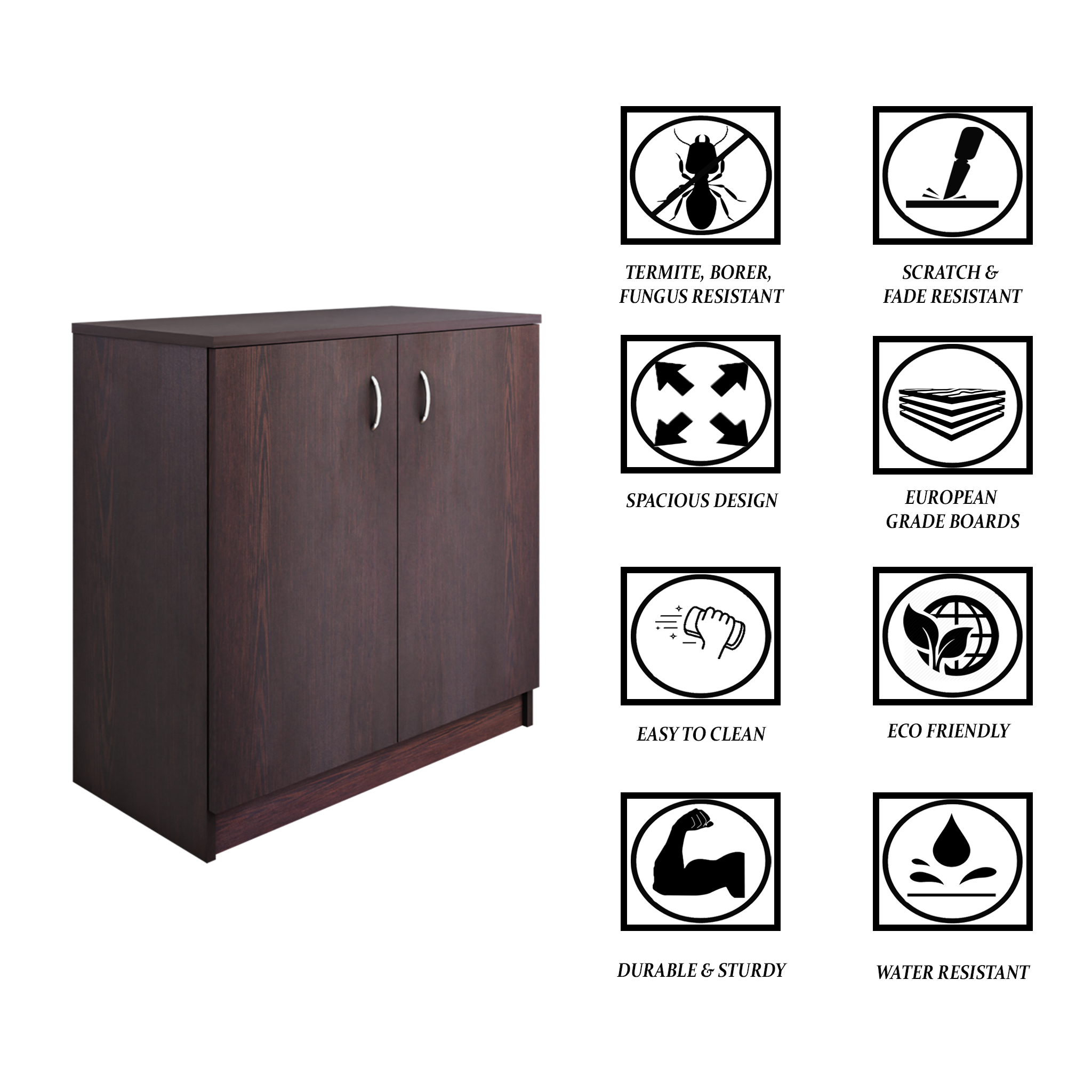 KAYA | Two Louver Door Shoe Rack  VIKI FURNITURE   