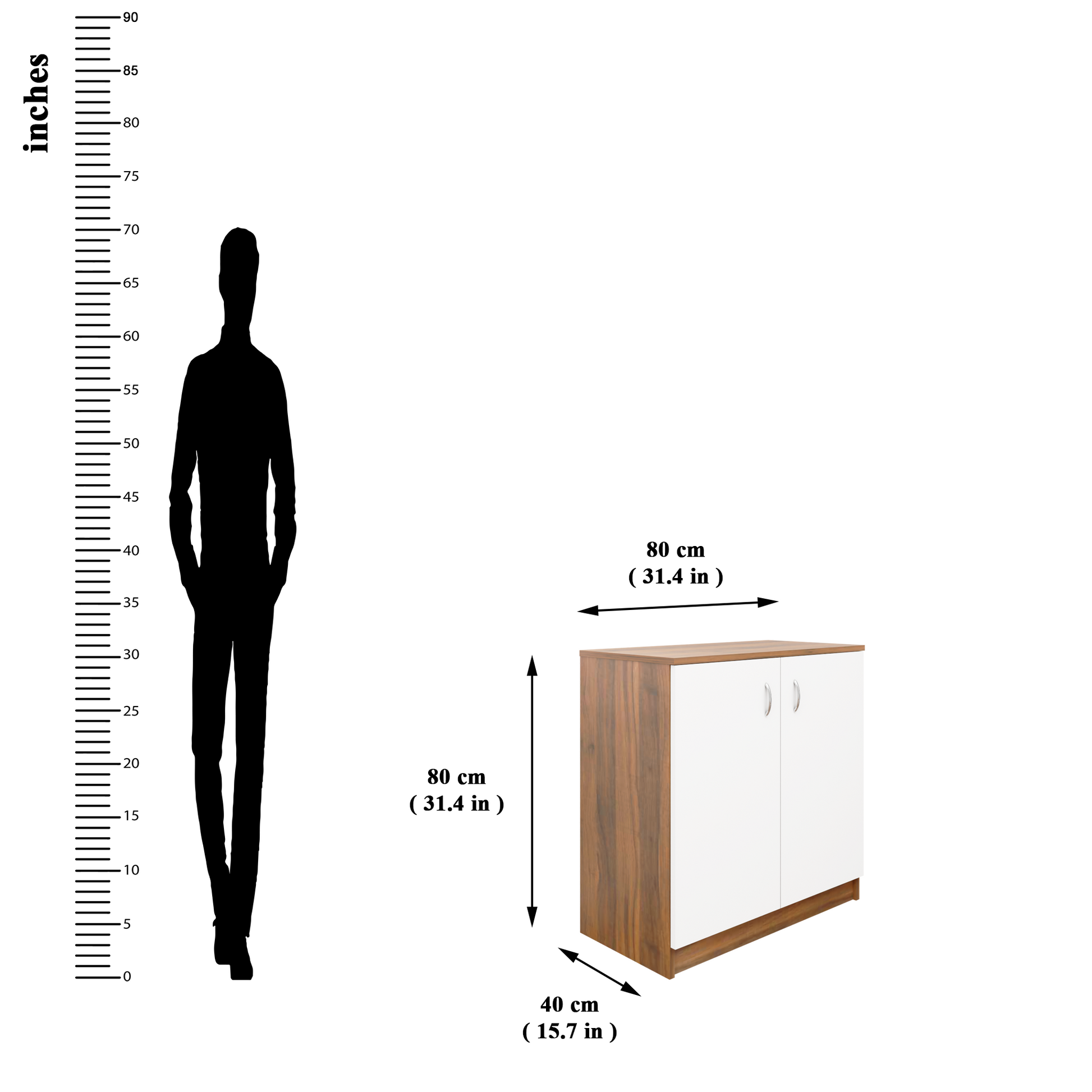 KAYA | Two Louver Door Shoe Rack  VIKI FURNITURE   