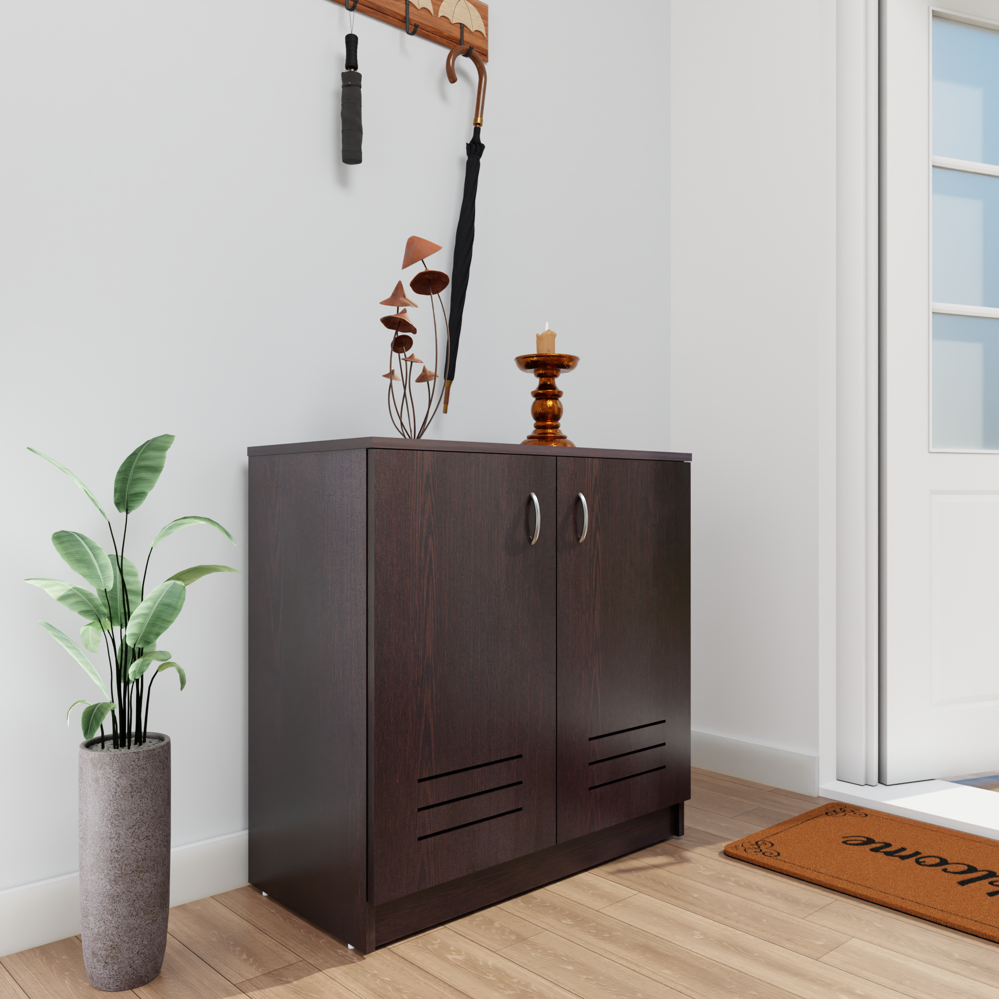 KAYA | Two Louver Door Shoe Rack  VIKI FURNITURE   