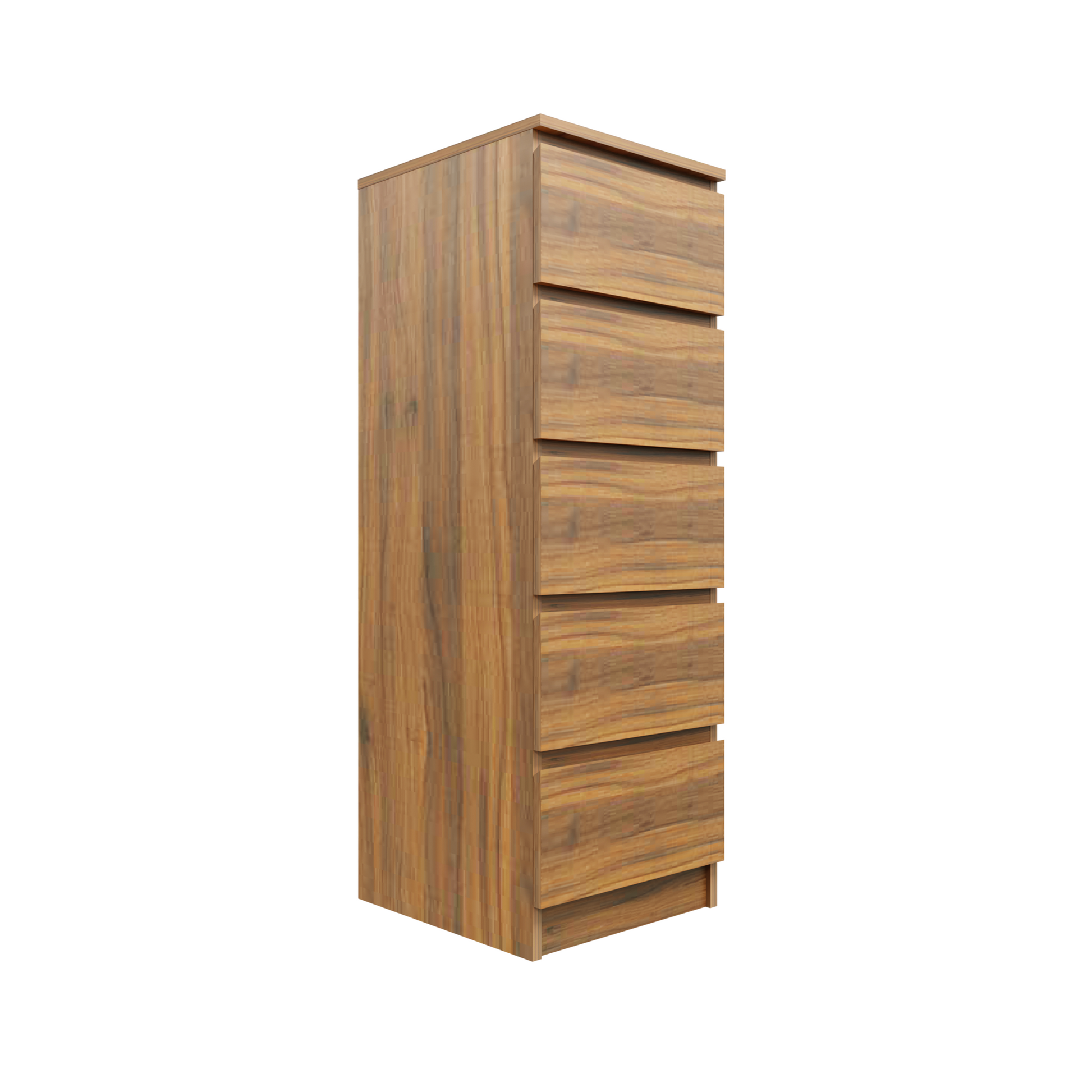 PARA | Chest of 5 Drawer | Suede Finish Drawer Units VIKI FURNITURE Walnut