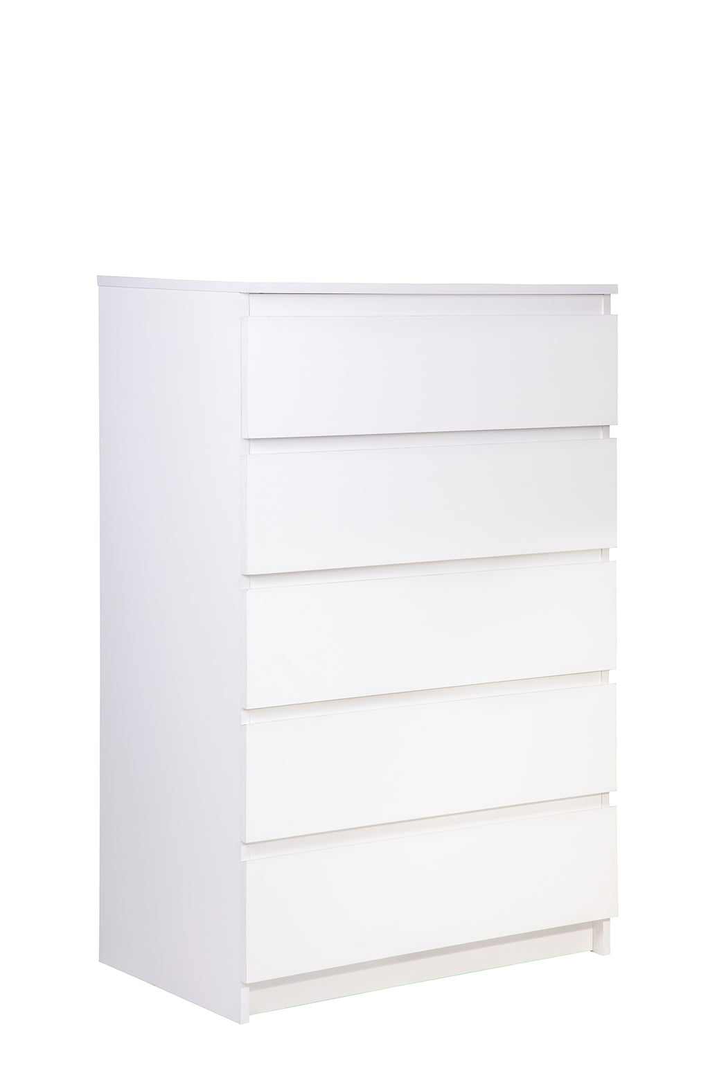 PARA | Chest of 5 Drawer | Suede Finish Drawer Units VIKI FURNITURE White