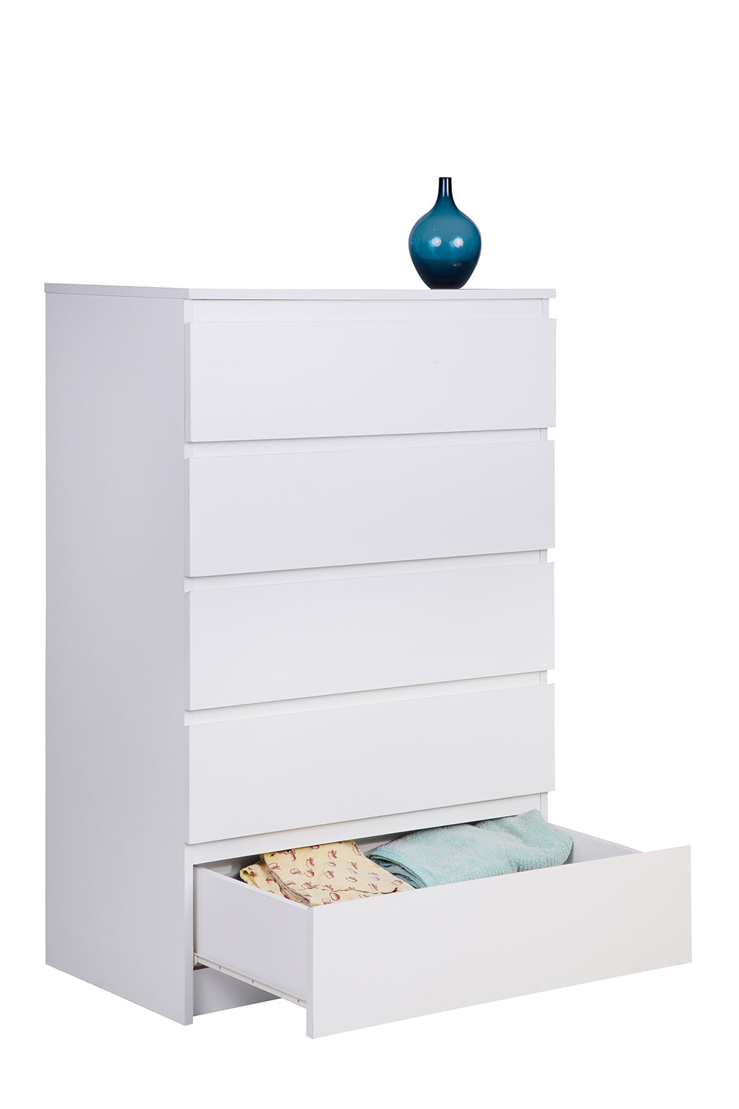 PARA | Chest of 5 Drawer | Suede Finish Drawer Units VIKI FURNITURE