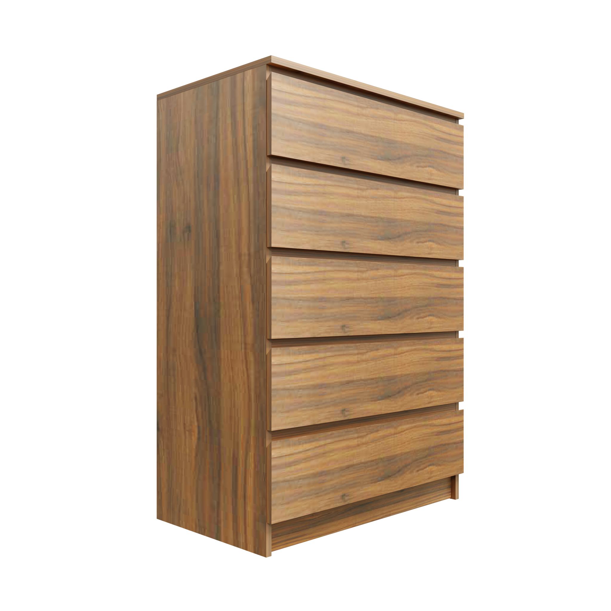 PARA | Chest of 5 Drawer | Suede Finish Drawer Units VIKI FURNITURE Walnut