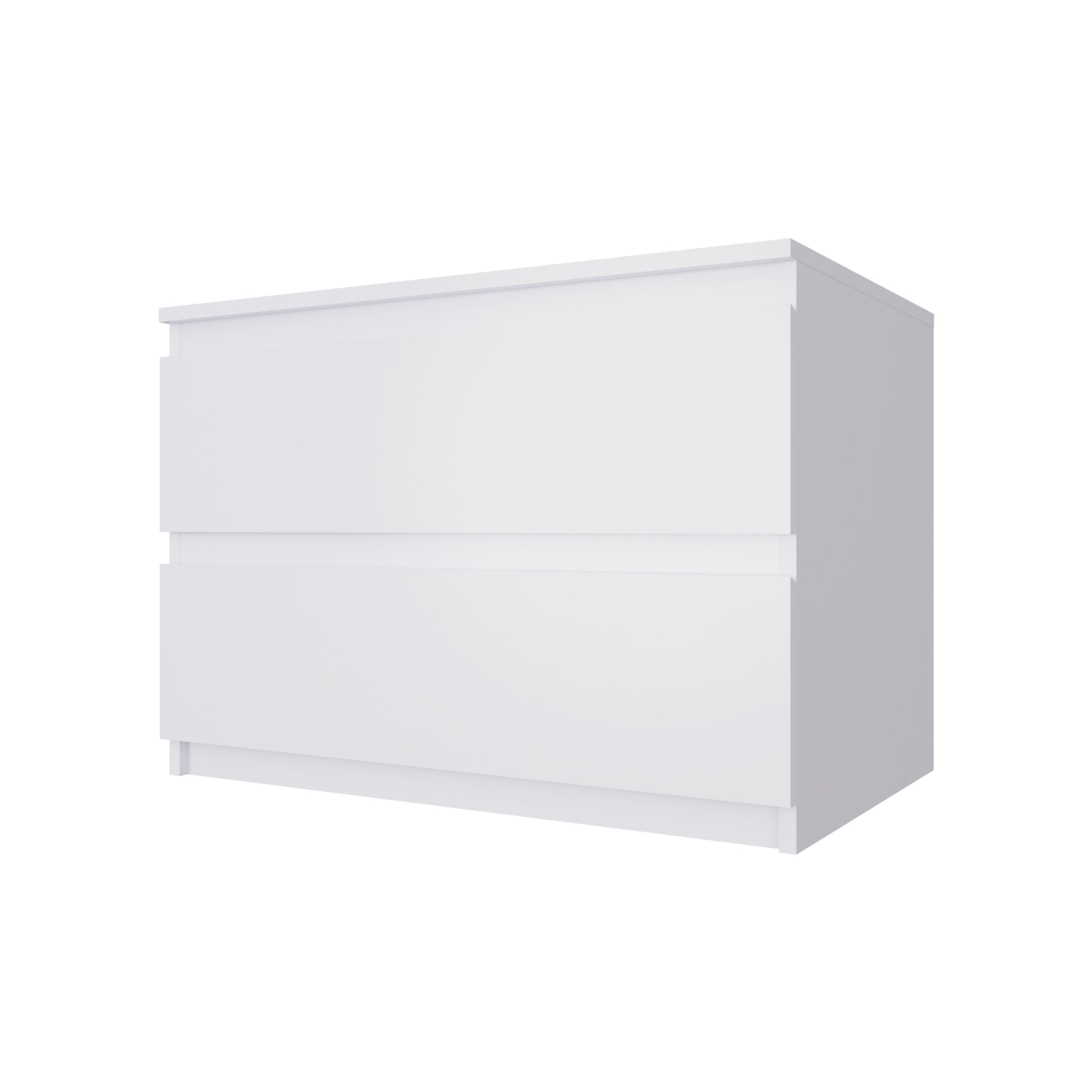 PARA | Chest of 2 Drawer | Suede Finish Drawer Units VIKI FURNITURE White
