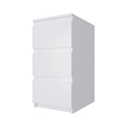 PARA | Chest of 3 Drawer, White, Dark Wenge and Brussel Walnut | Suede Finish Drawer Units VIKI FURNITURE White  