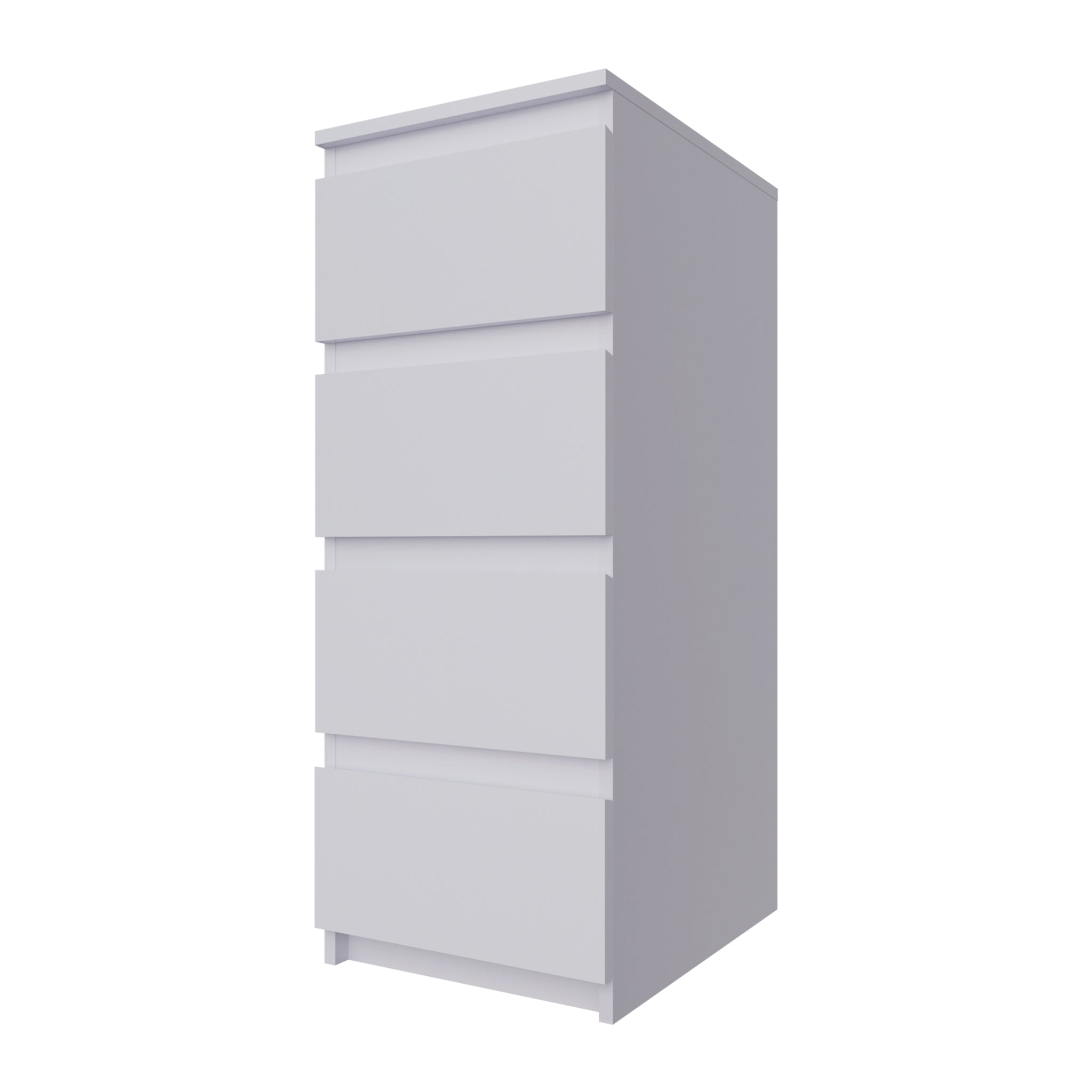 PARA | Chest of 4 Drawer, White, Dark Wenge and Brussel Walnut | Suede Finish Drawer Units VIKI FURNITURE White  