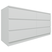 PARA | Chest of 6 Drawer, White, Dark Wenge and Brussel Walnut | Suede Finish Drawer Units VIKI FURNITURE White  
