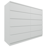 PARA | Chest of 10 Drawer | Suede Finish VIKI FURNITURE White