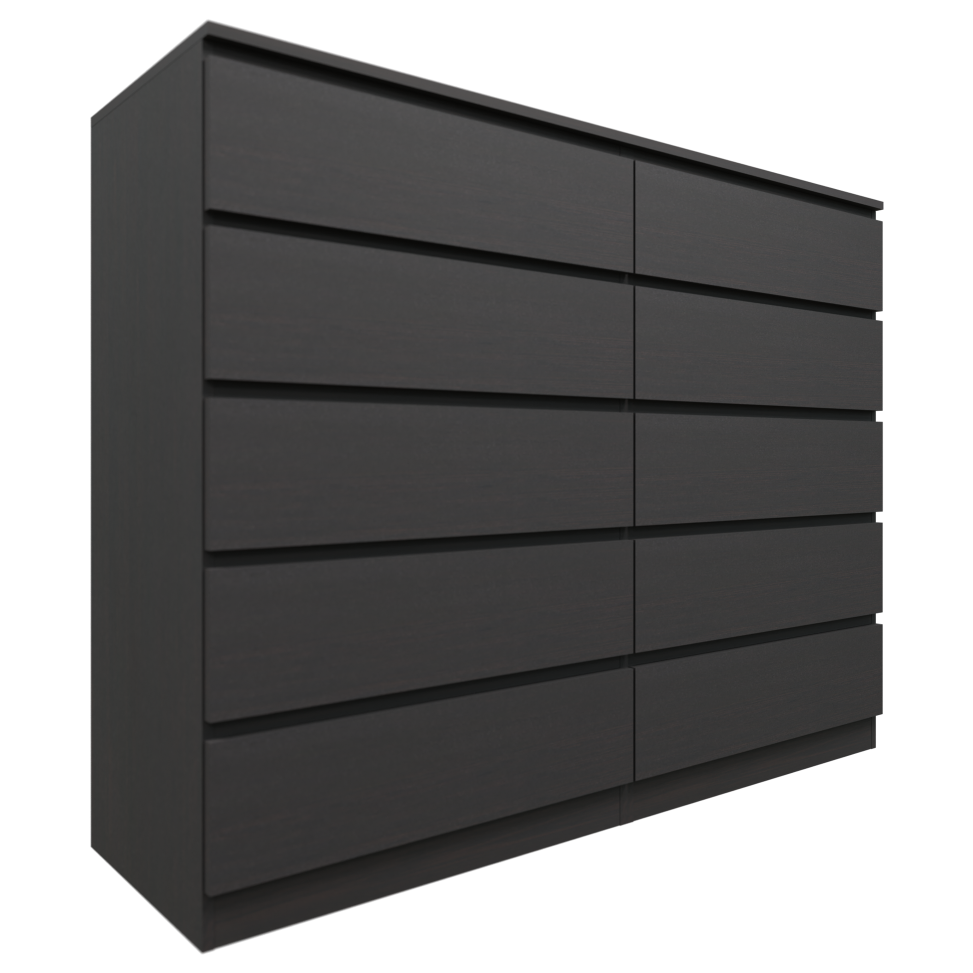 PARA | Chest of 10 Drawer | Suede Finish VIKI FURNITURE Wenge