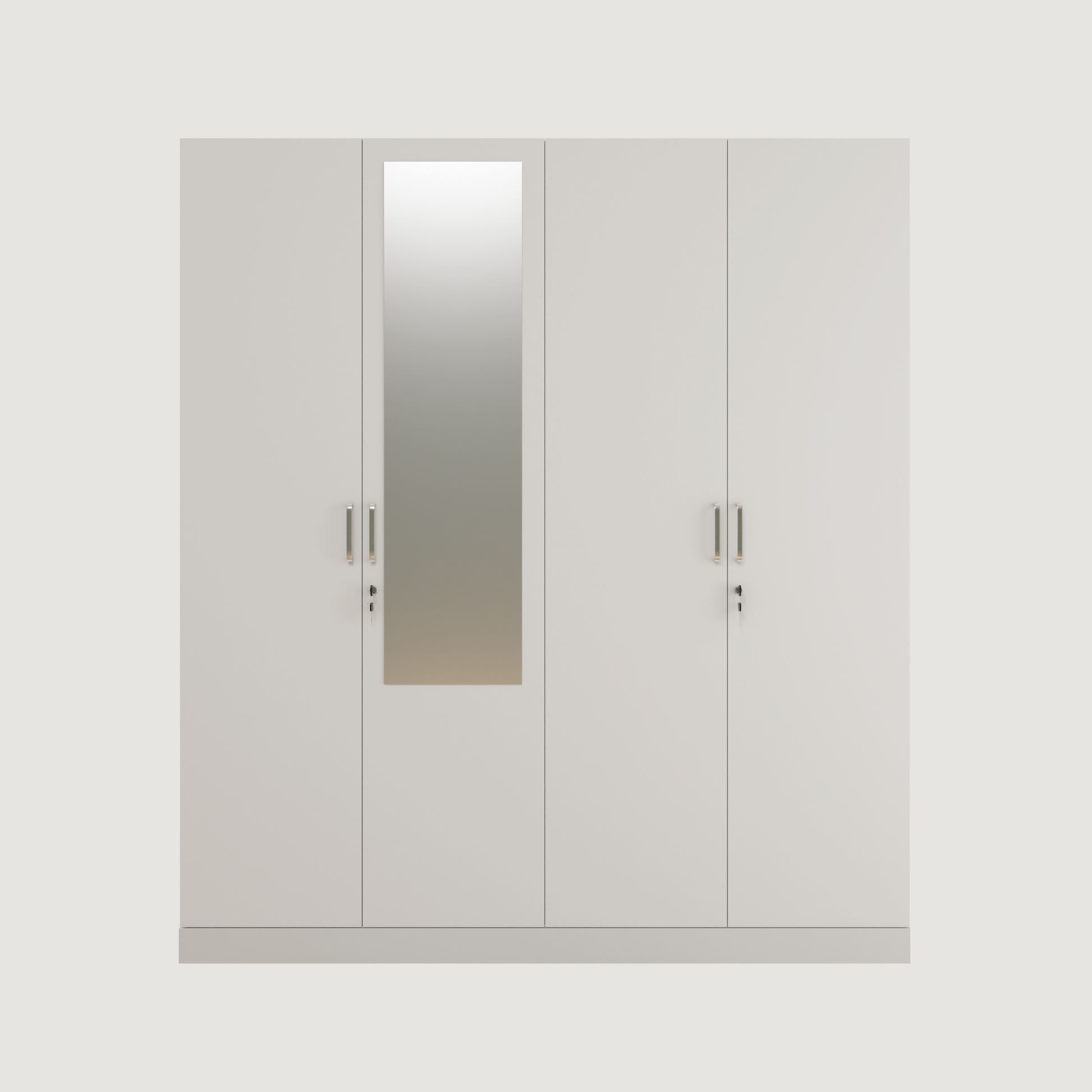 AVIRA |Wardrobe with Mirror, Hinged | 4 Door, 2 Inside Drawer Wardrobes VIKI FURNITURE   