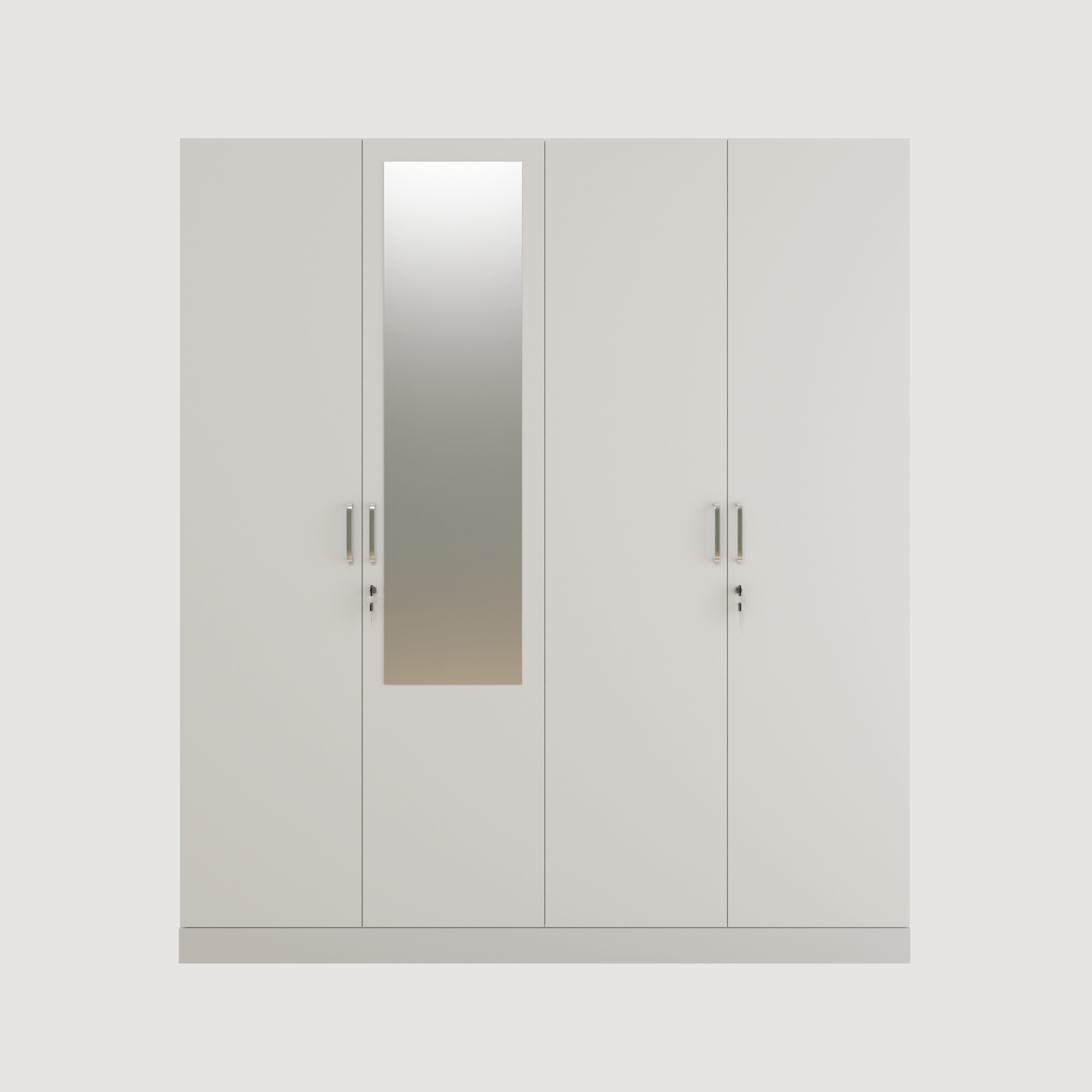 AVIRA |Wardrobe with Mirror, Hinged | 4 Door, 2 Inside Drawer Wardrobes VIKI FURNITURE   