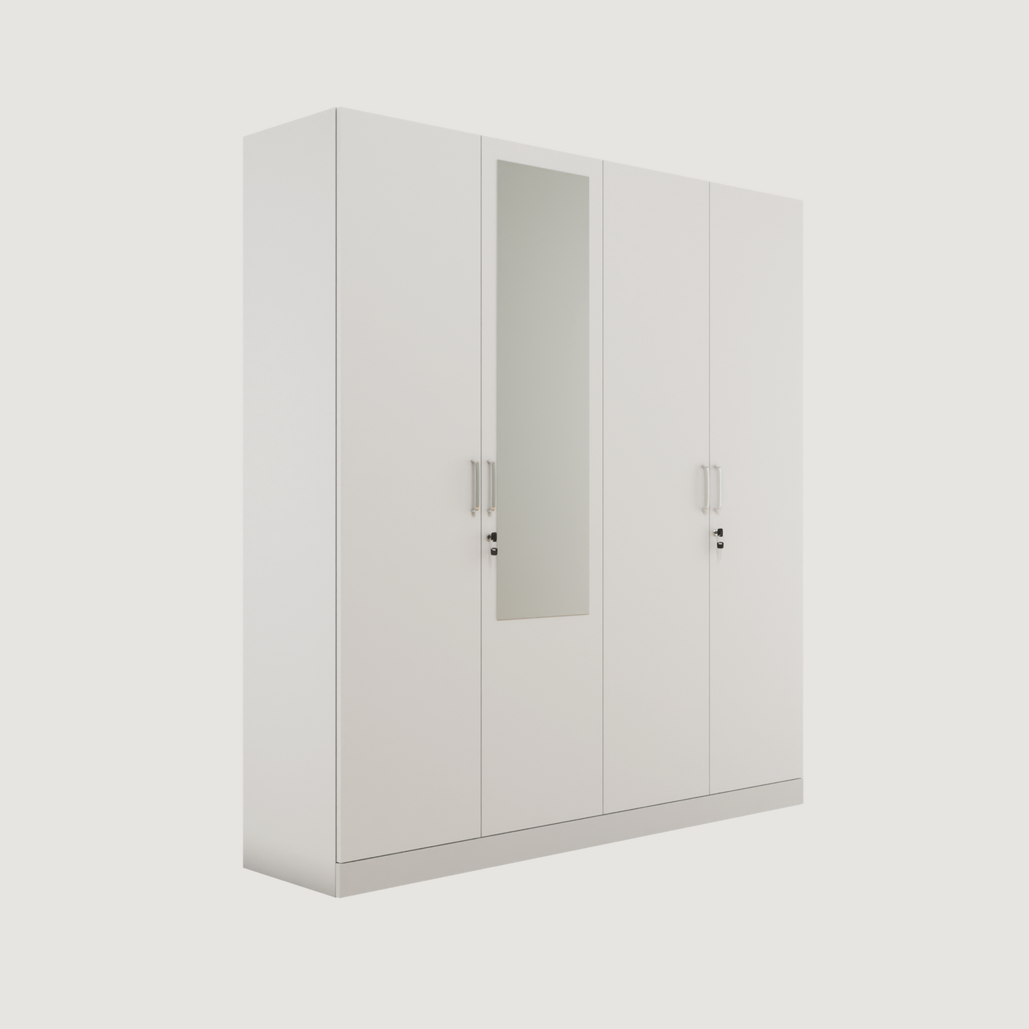 AVIRA |Wardrobe with Mirror, Hinged | 4 Door, 2 Inside Drawer Wardrobes VIKI FURNITURE   