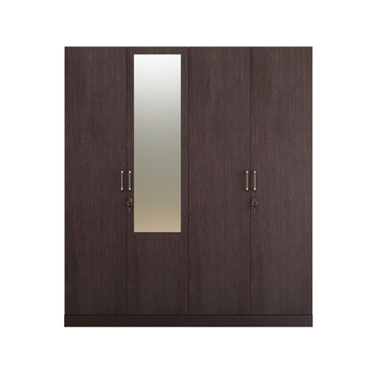 AVIRA |Wardrobe with Mirror, Hinged | 4 Door, 2 Inside Drawer Wardrobes VIKI FURNITURE   