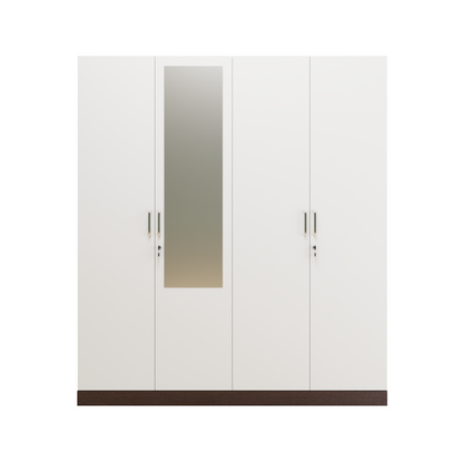 AVIRA |Wardrobe with Mirror, Hinged | 4 Door, 2 Inside Drawer Wardrobes VIKI FURNITURE   