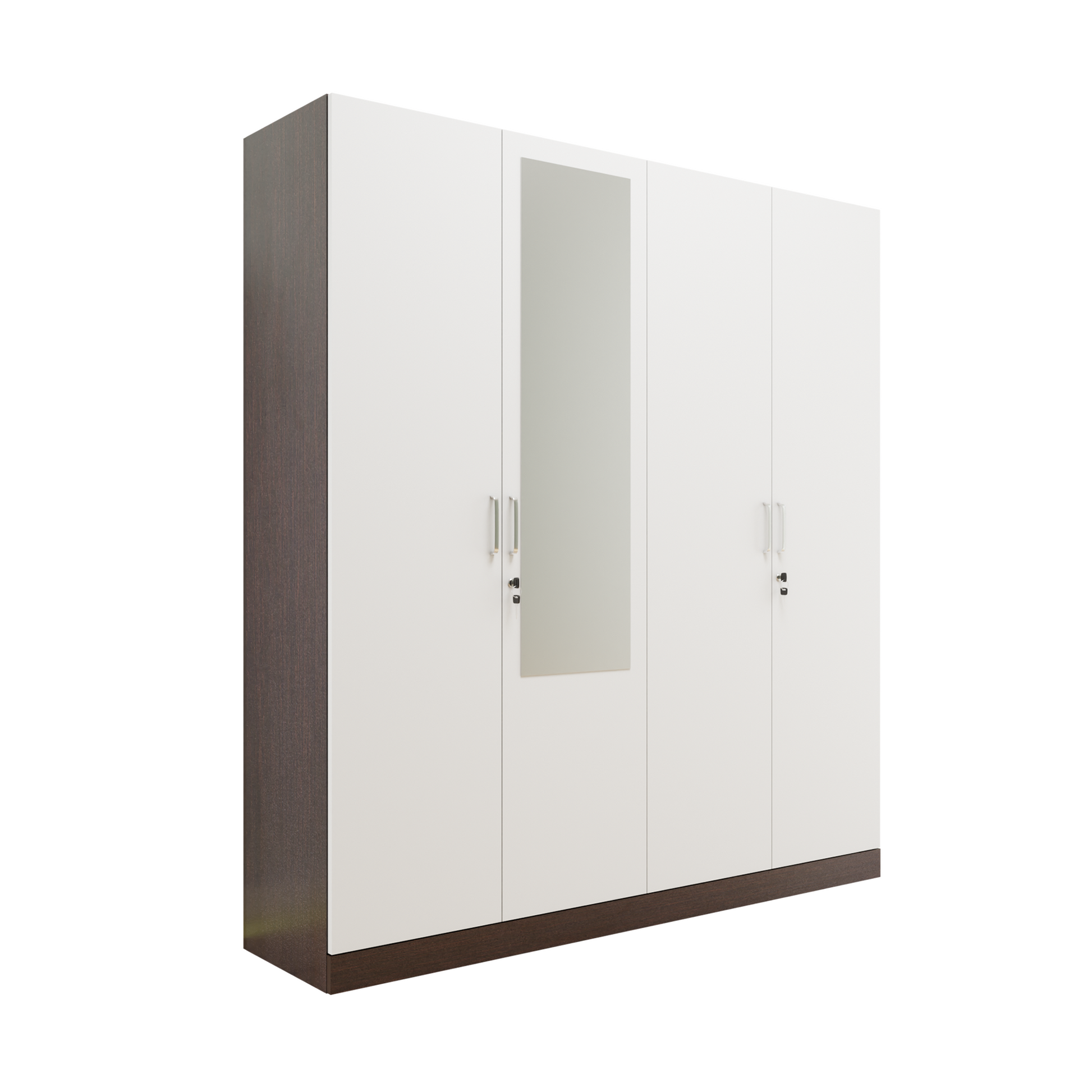 AVIRA |Wardrobe with Mirror, Hinged | 4 Door, 2 Inside Drawer Wardrobes VIKI FURNITURE   