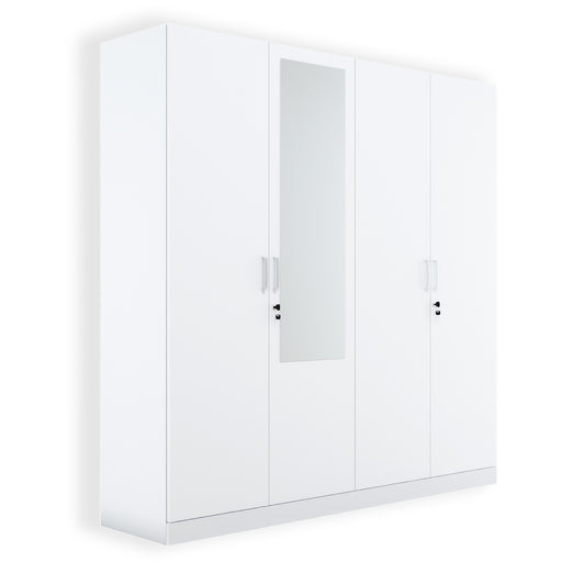 AVIRA |Wardrobe with Mirror, Hinged | 4 Door, 2 Drawer Wardrobes VIKI FURNITURE