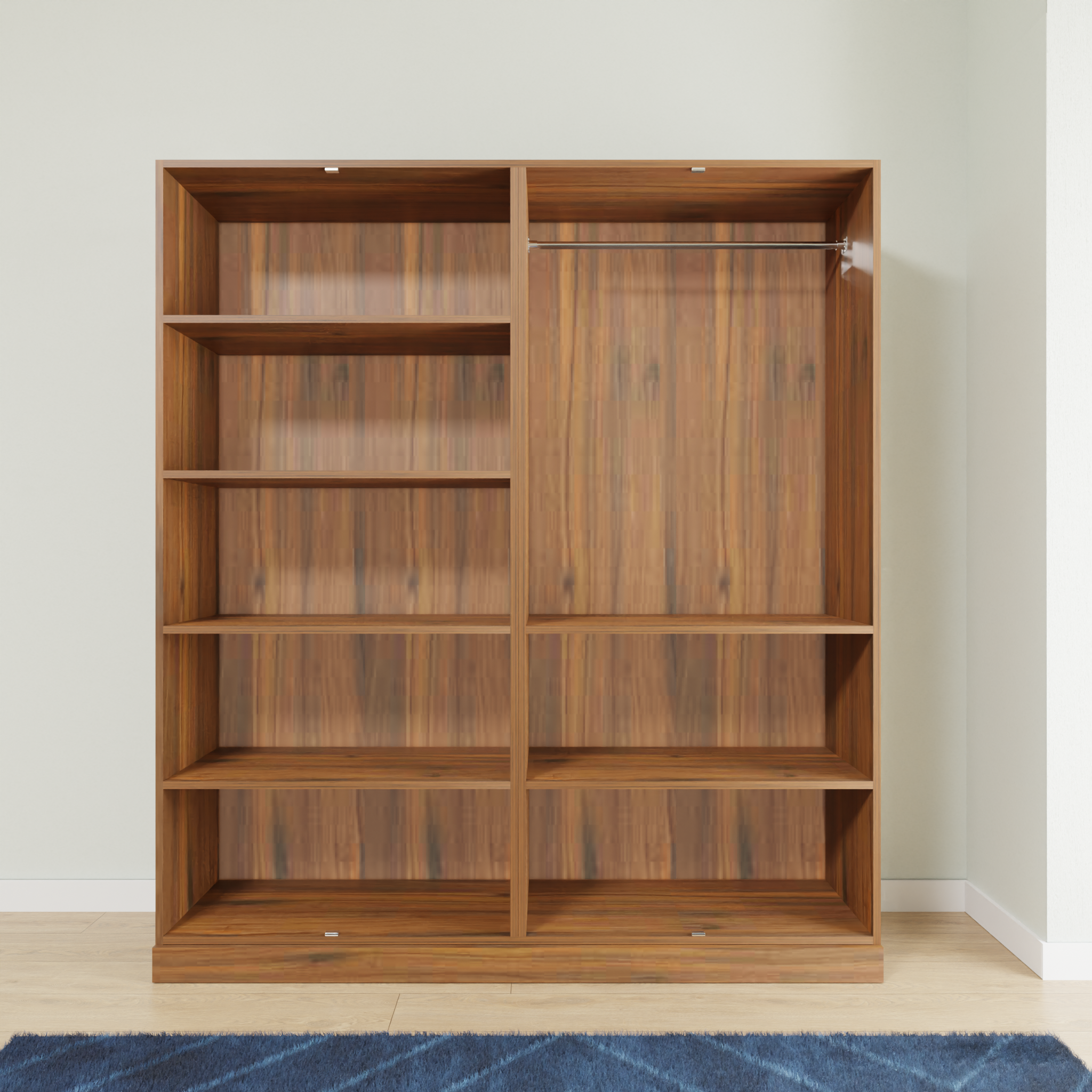 AVIRA |Wardrobe with Mirror, Hinged | 4 Door, Shelf, Hanging Space Wardrobes VIKI FURNITURE   