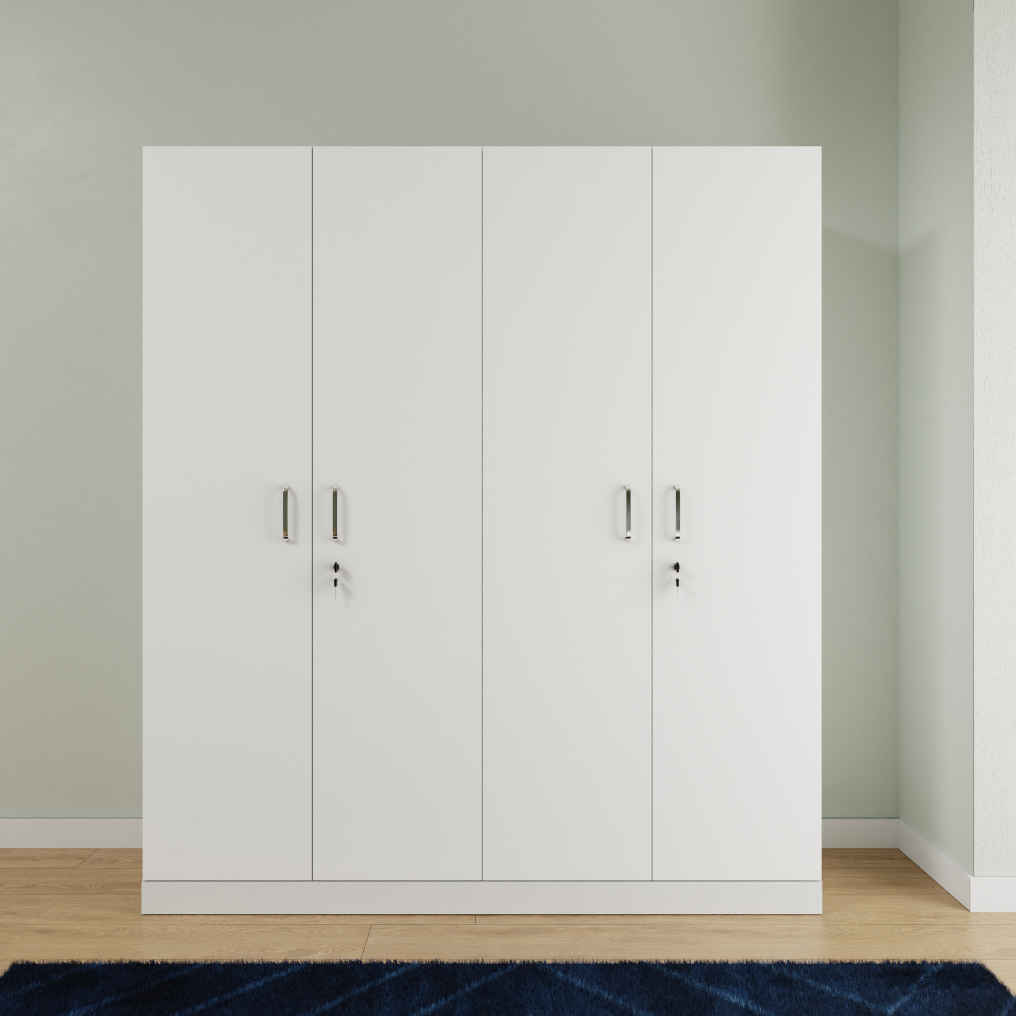 AVIRA |Wardrobe, Hinged | 4 Door, Shelf, Hanging Space Wardrobes VIKI FURNITURE   