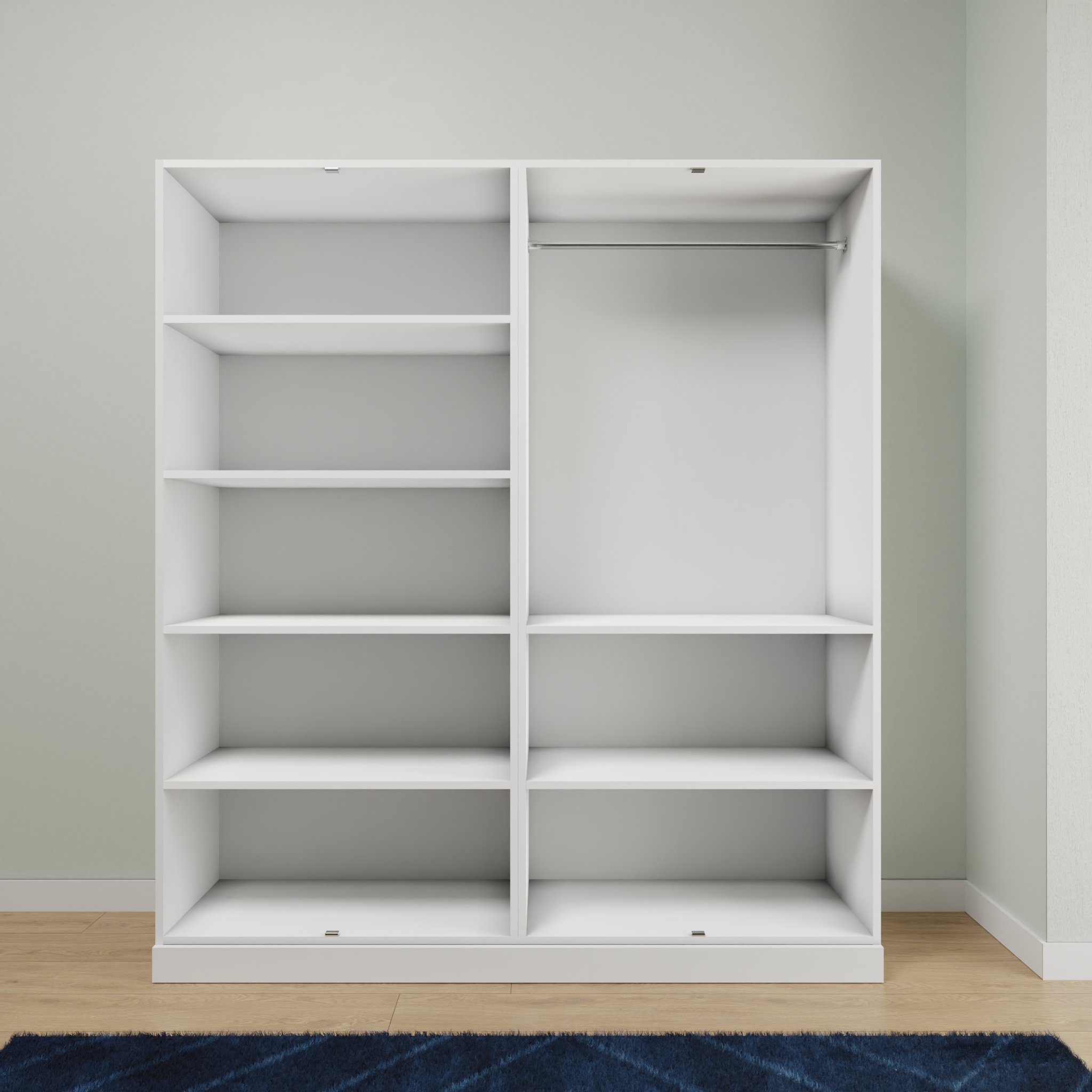 AVIRA |Wardrobe, Hinged | 4 Door, Shelf, Hanging Space Wardrobes VIKI FURNITURE   