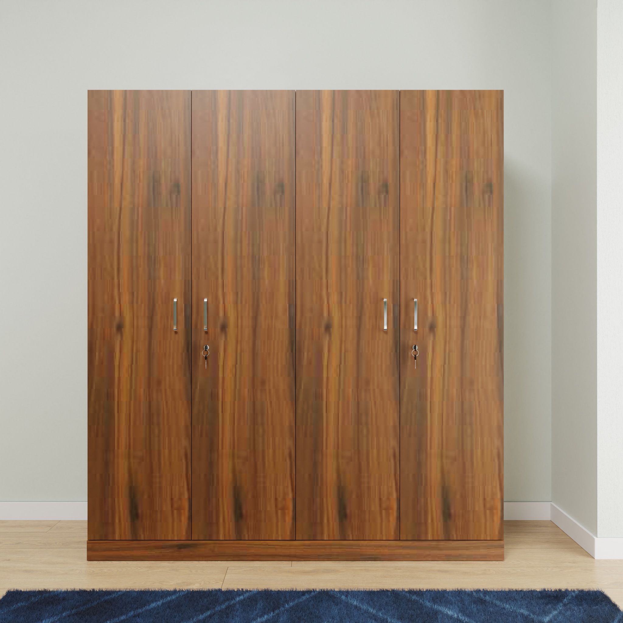 AVIRA |Wardrobe, Hinged | 4 Door, Shelf, Hanging Space Wardrobes VIKI FURNITURE   