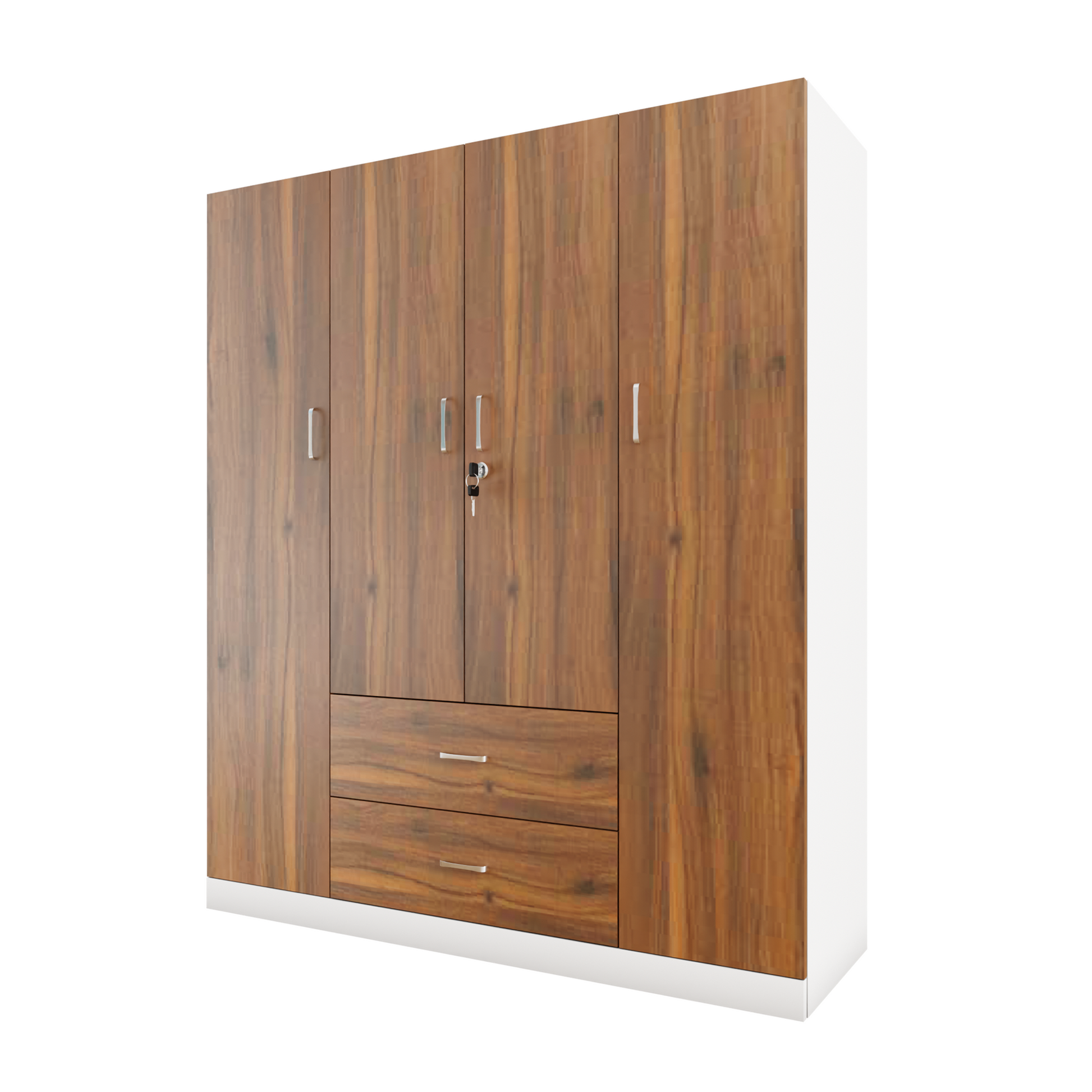 AVIRA |Wardrobe, Hinged | 4 Door, 2 Drawer & Dual Color Wardrobes VIKI FURNITURE   