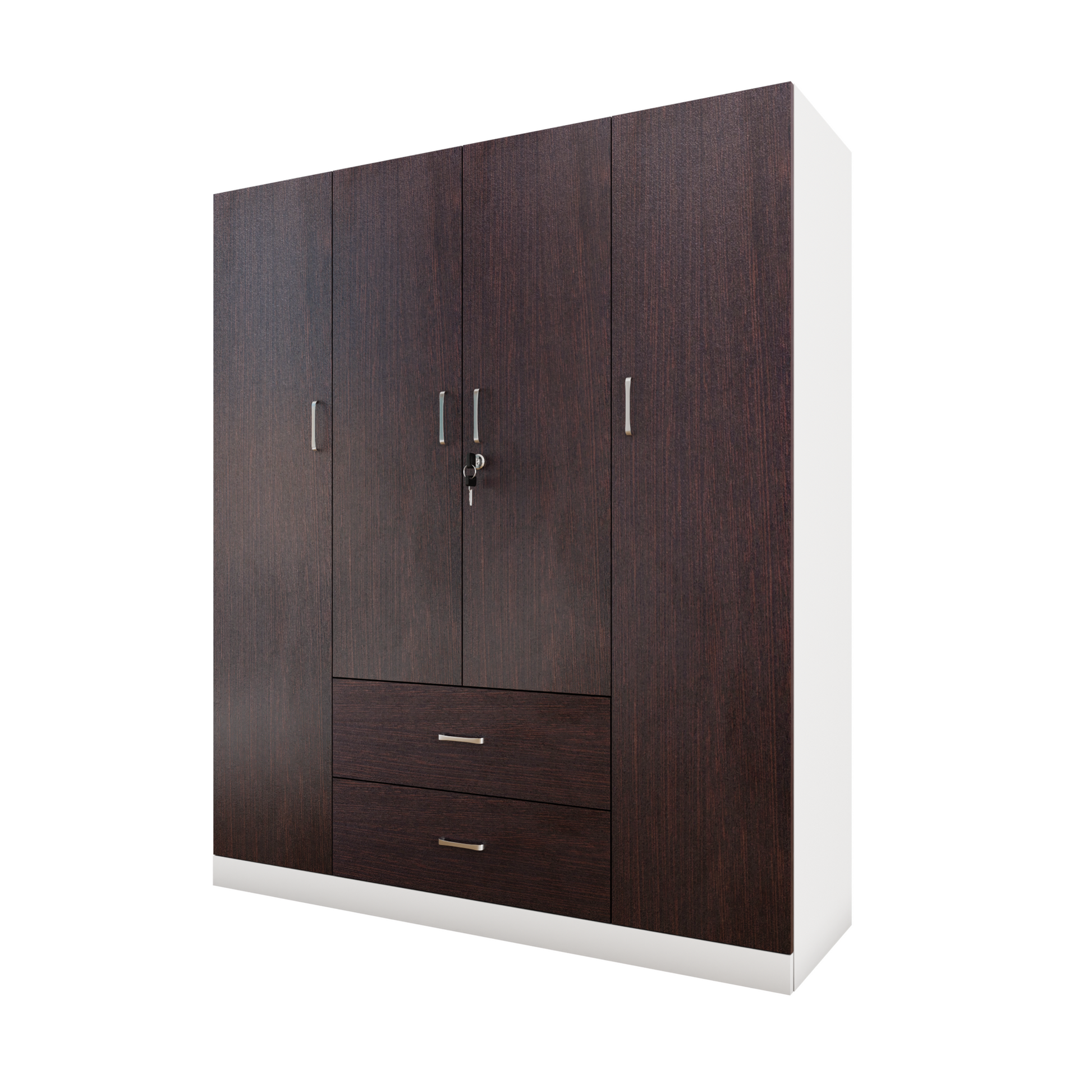 AVIRA |Wardrobe, Hinged | 4 Door, 2 Drawer & Dual Color Wardrobes VIKI FURNITURE   