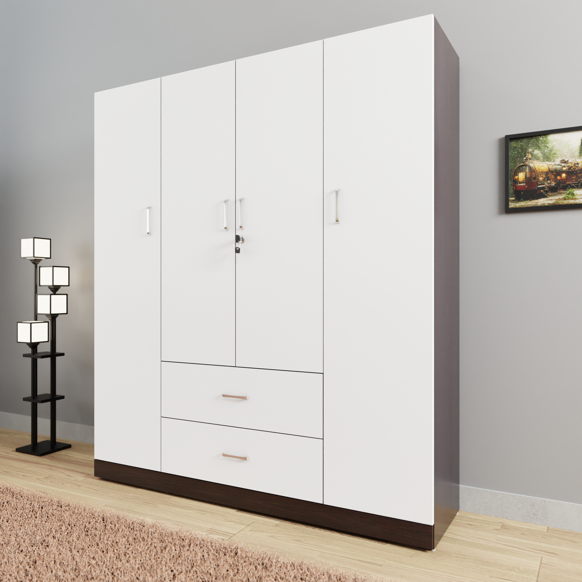 Vinderup 4 hot sale door wardrobe