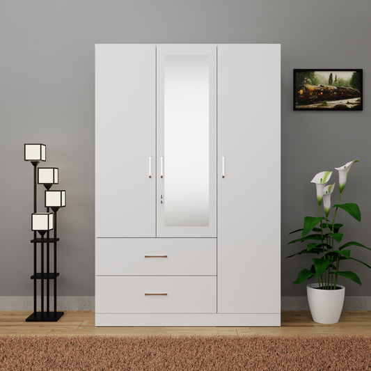 AVIRA | Wardrobe With Mirror, Hinged | 3 Door