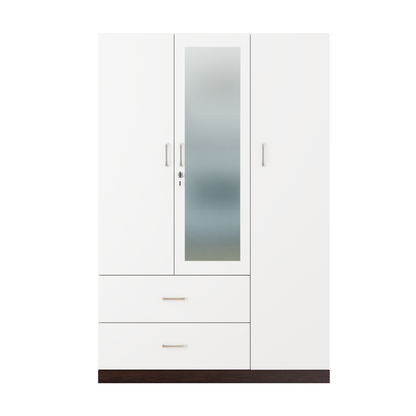 AVIRA | Wardrobe With Mirror, Hinged | 3 Door, 2 Drawer & Dual Color Wardrobes VIKI FURNITURE   