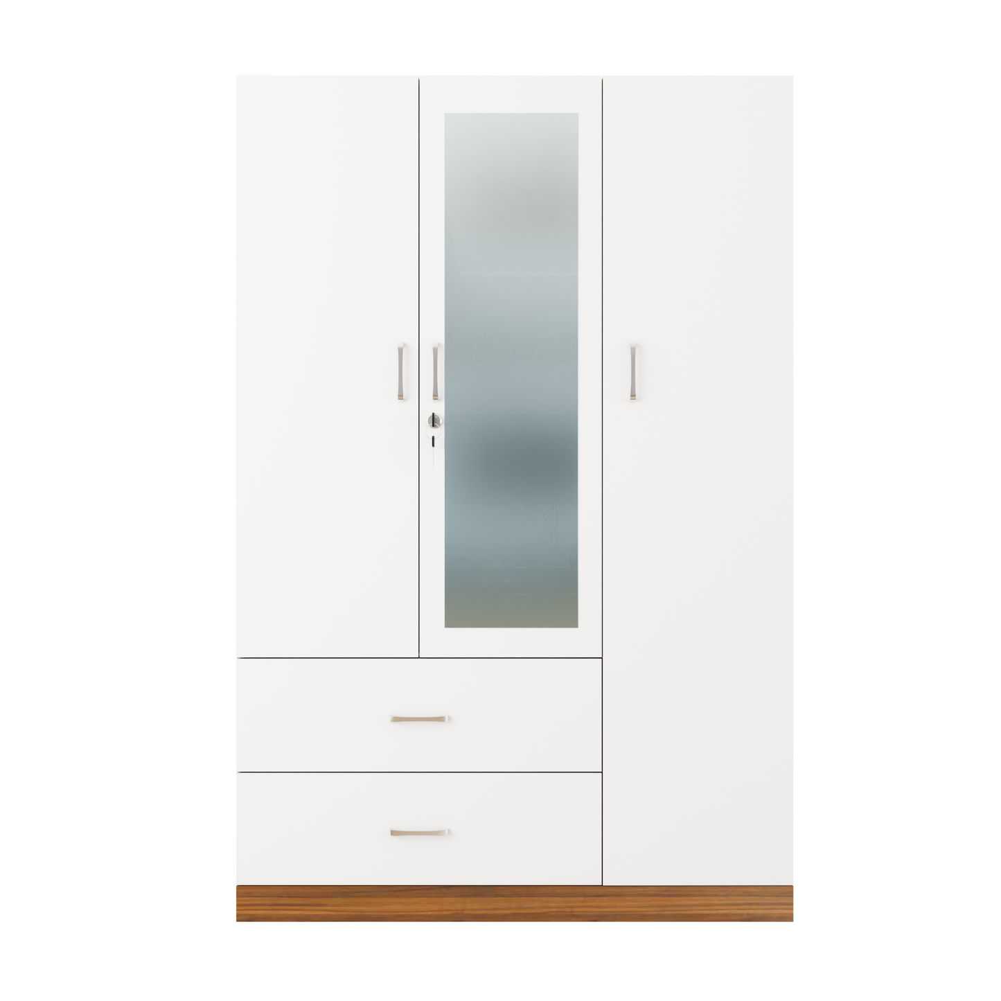 AVIRA | Wardrobe With Mirror, Hinged | 3 Door, 2 Drawer & Dual Color Wardrobes VIKI FURNITURE   
