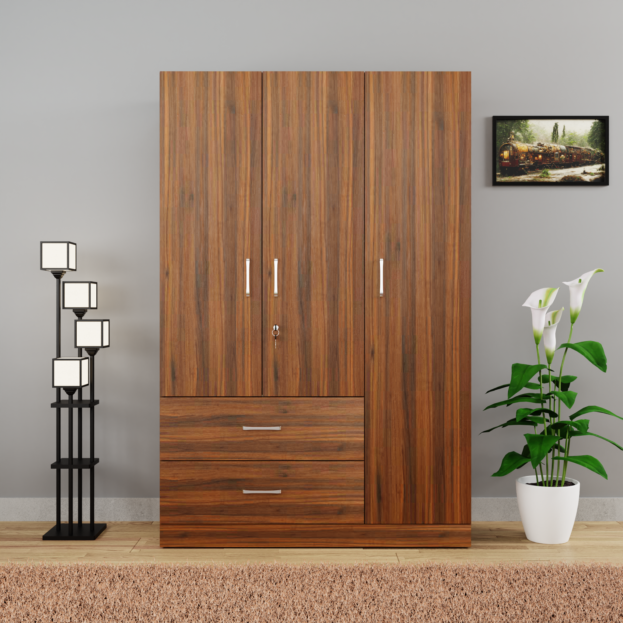 AVIRA | Wardrobe , Hinged | 3 Door, 2 Drawer Wardrobes VIKI FURNITURE   