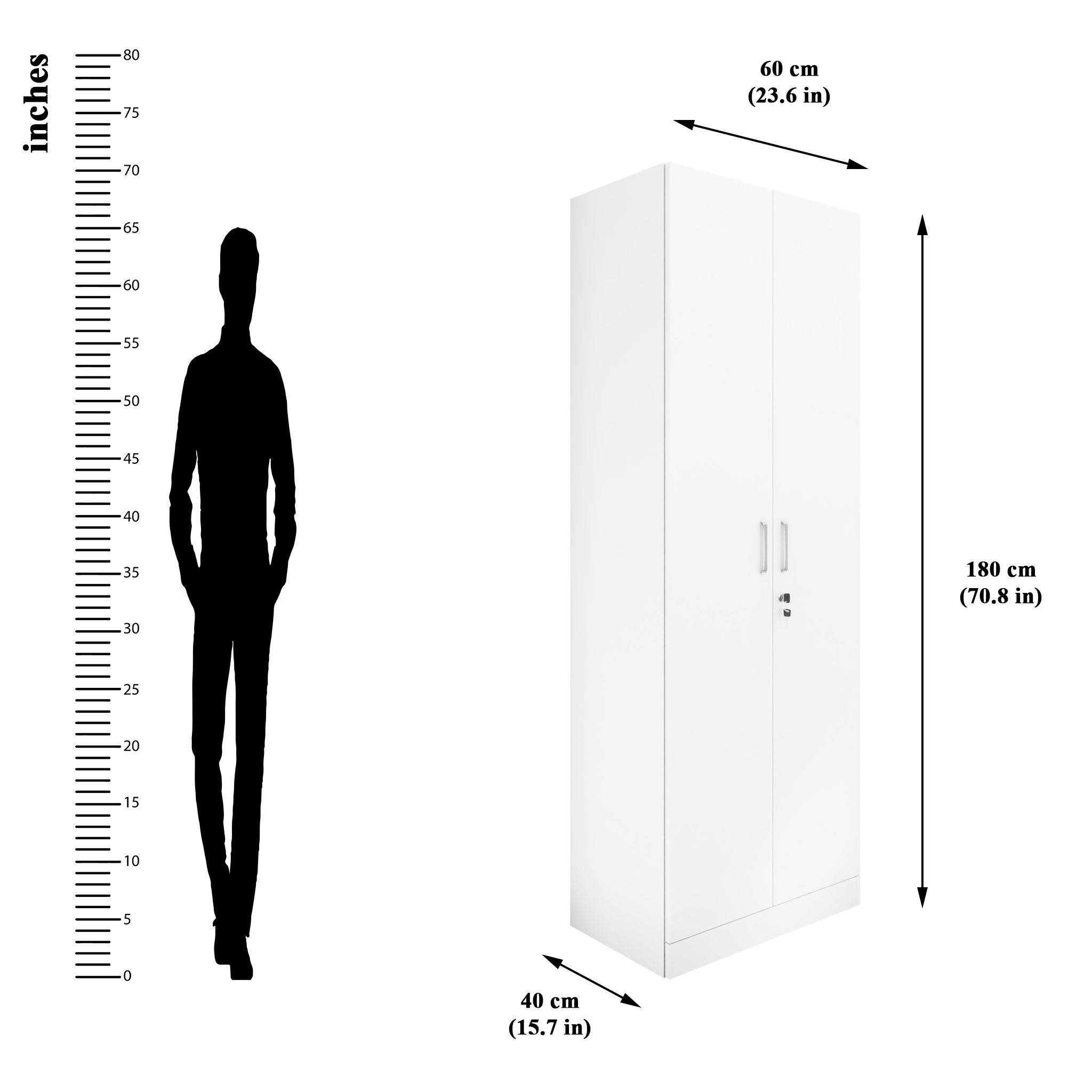 AVIRA |Wardrobe, Hinged | 2 Door Wardrobes VIKI FURNITURE   