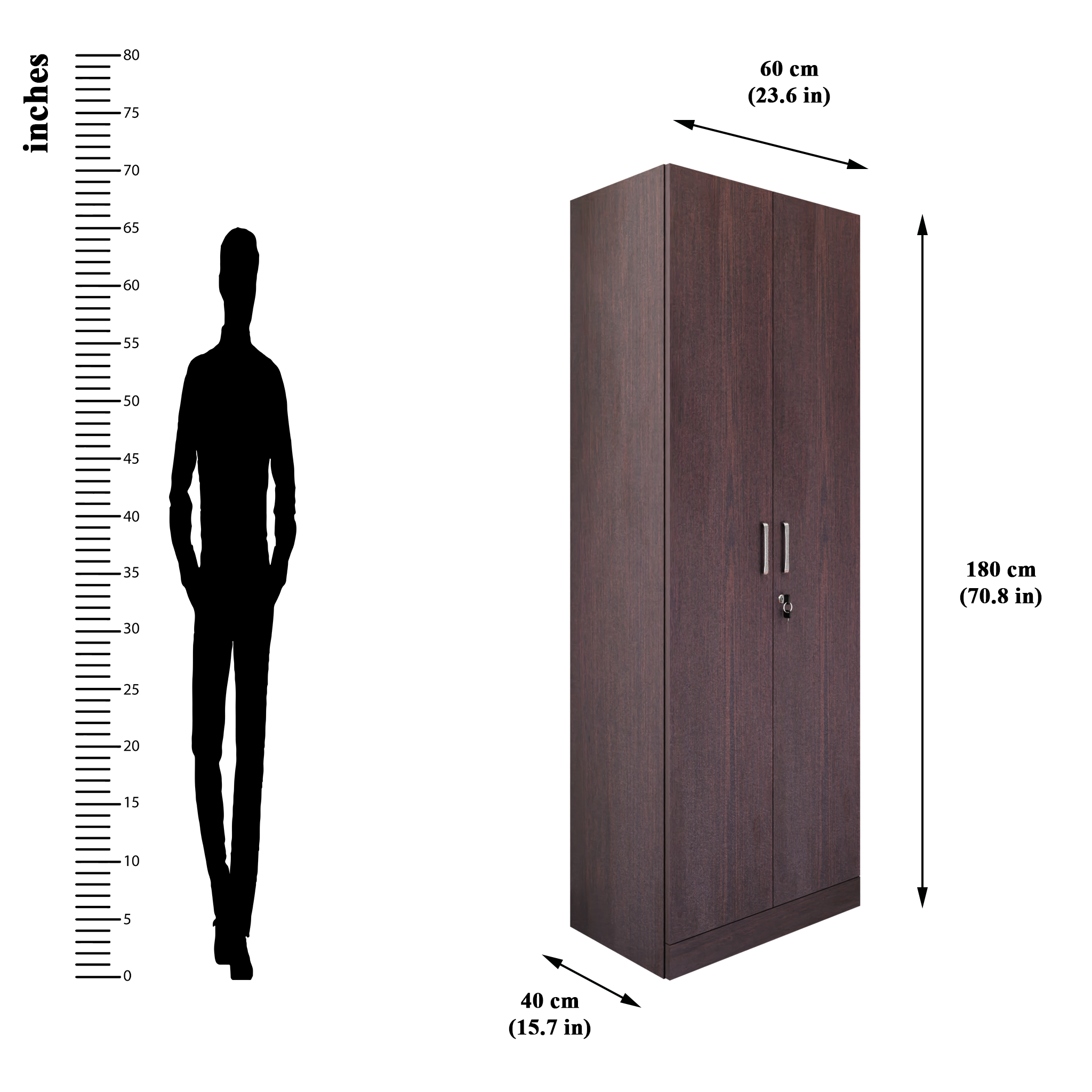 AVIRA |Wardrobe, Hinged | 2 Door Wardrobes VIKI FURNITURE   